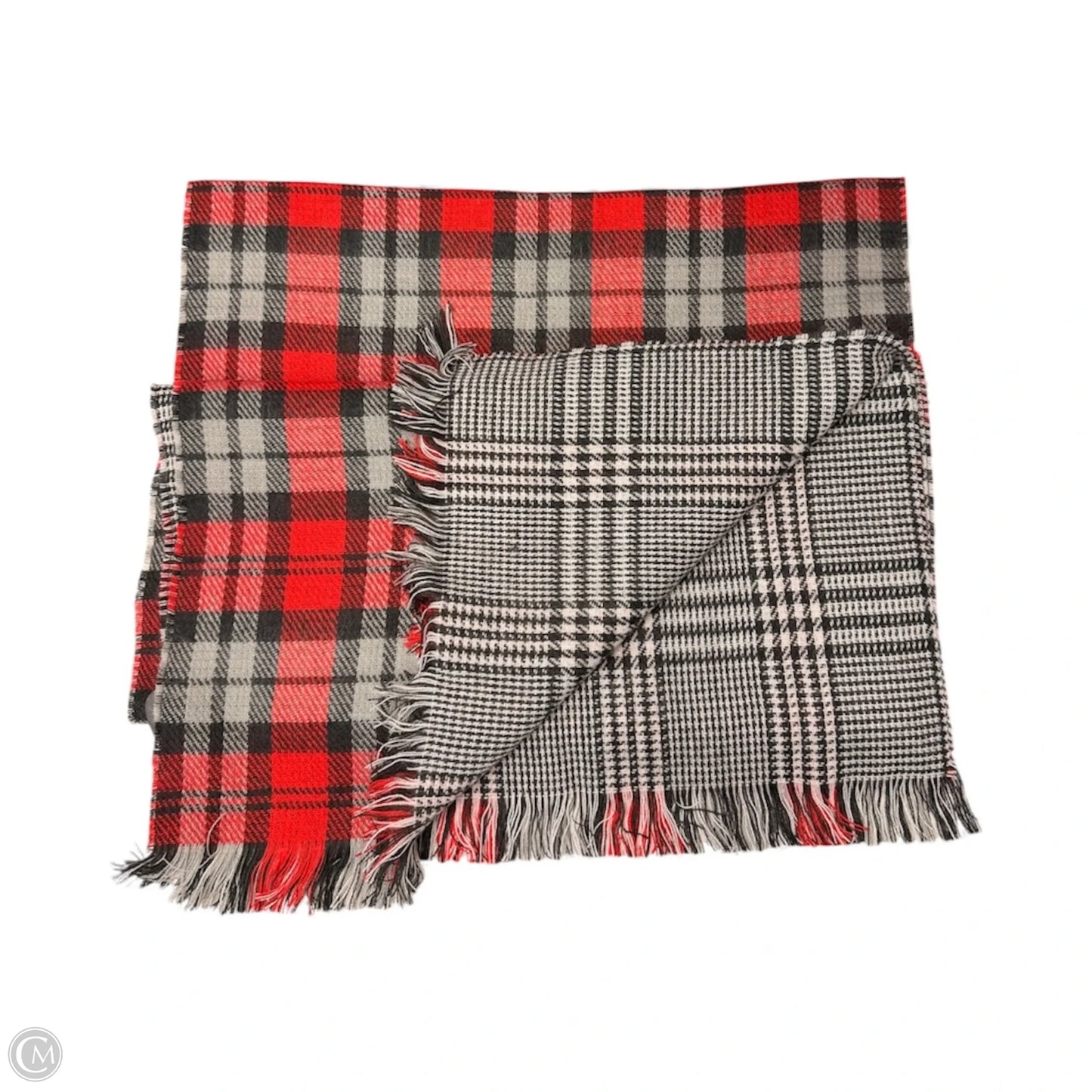 Long Scarf Winter By Limited In Grey & Red