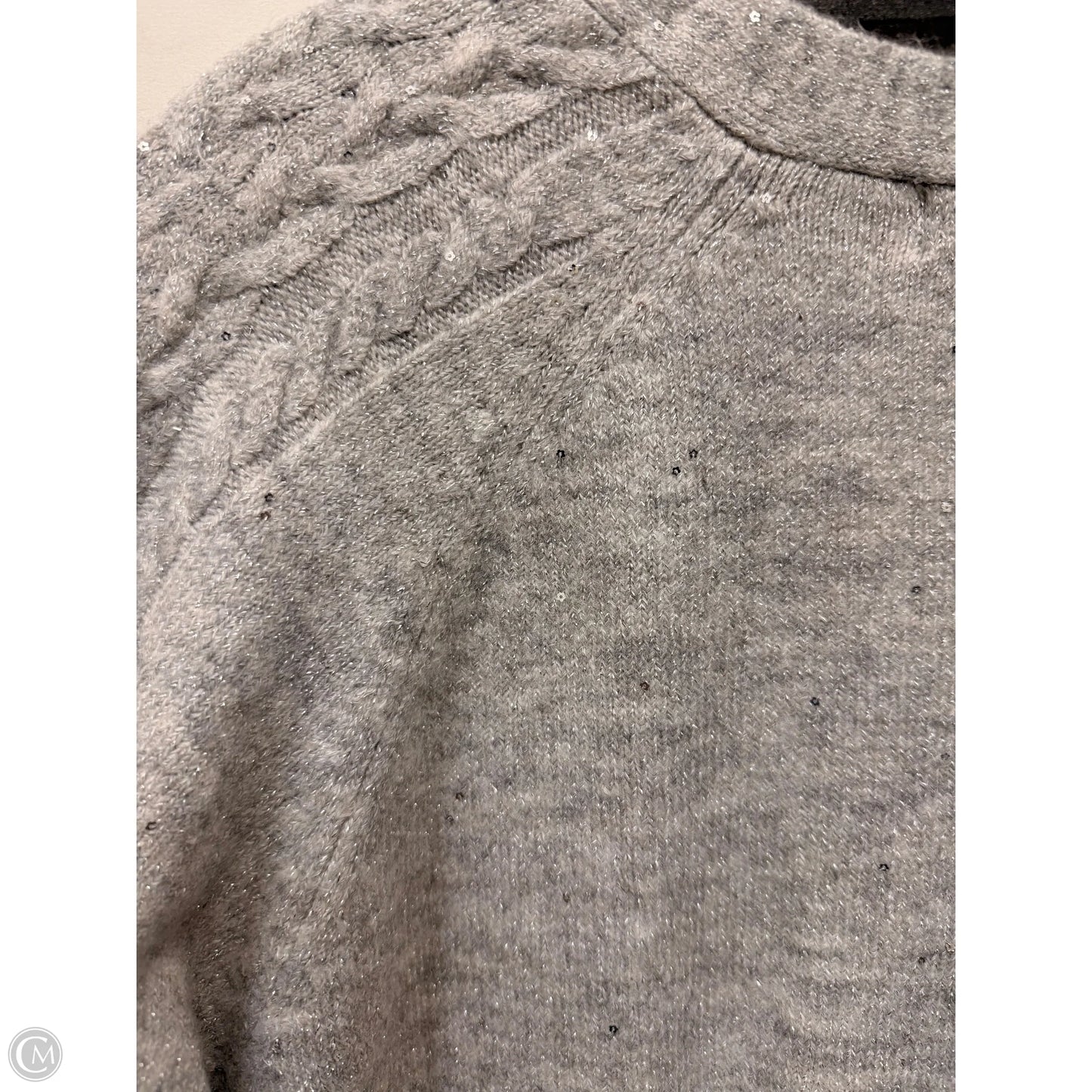 Sweater By Style And Company In Grey & Silver, Size: M