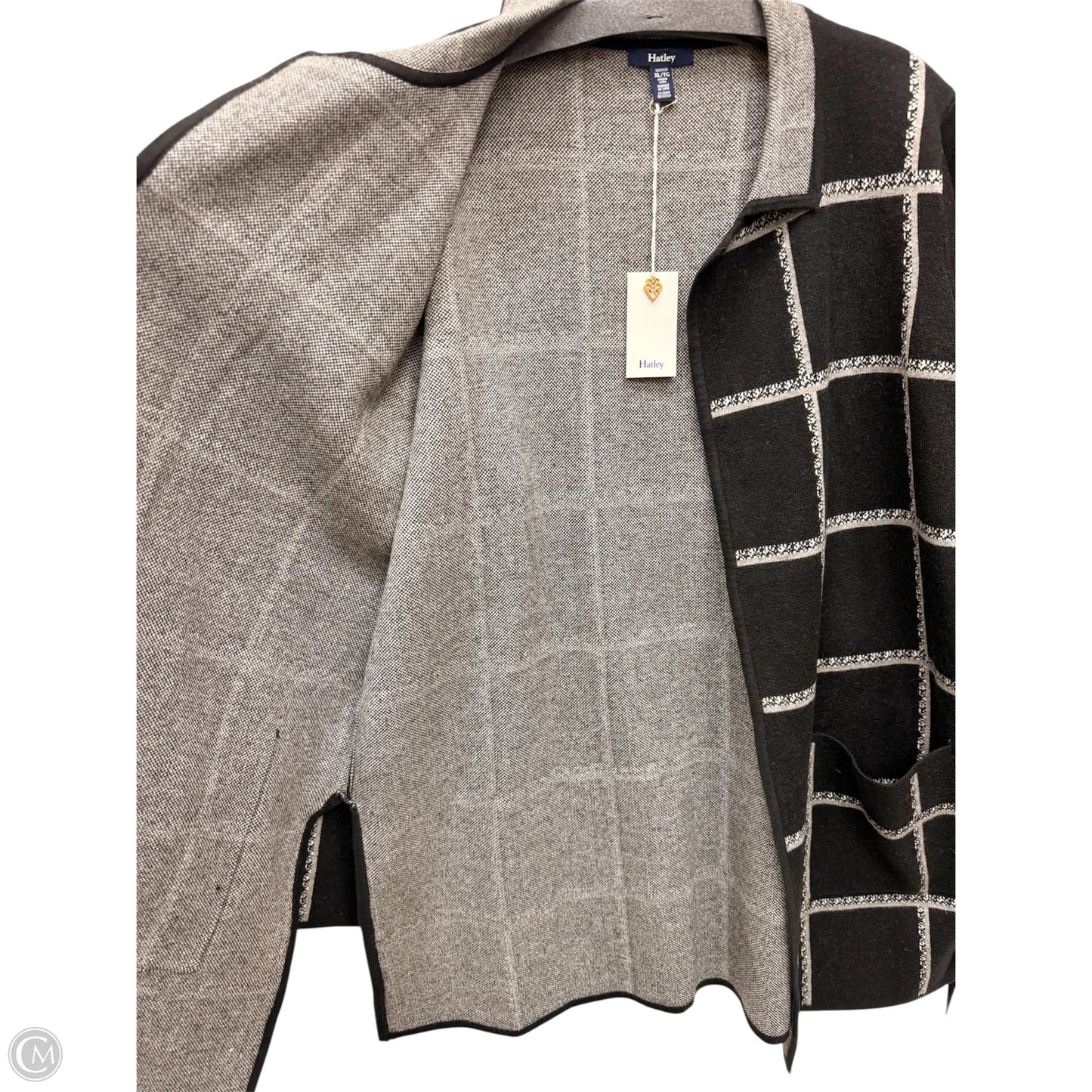 Cardigan Designer By Hatley In Black & Grey, Size: XL