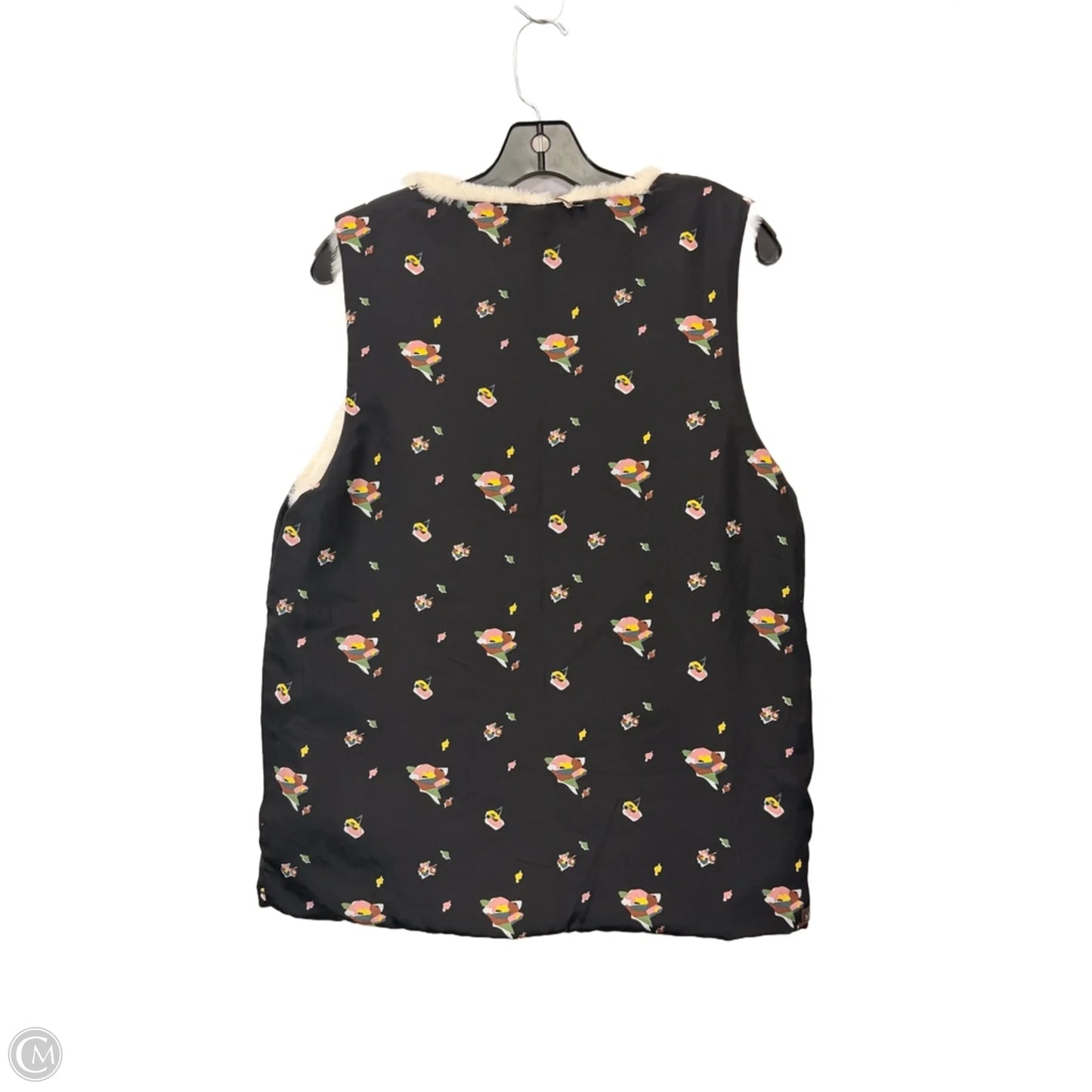 Vest Faux Fur & Sherpa By Matilda Jane In Black & Tan, Size: S