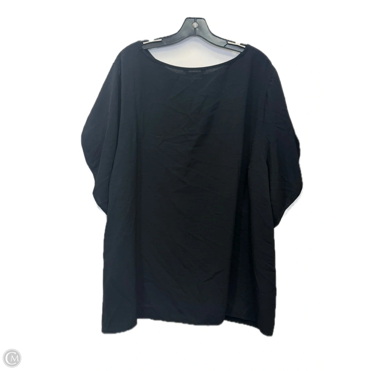 Top Short Sleeve By Bloomchic In Black & White, Size: 3x