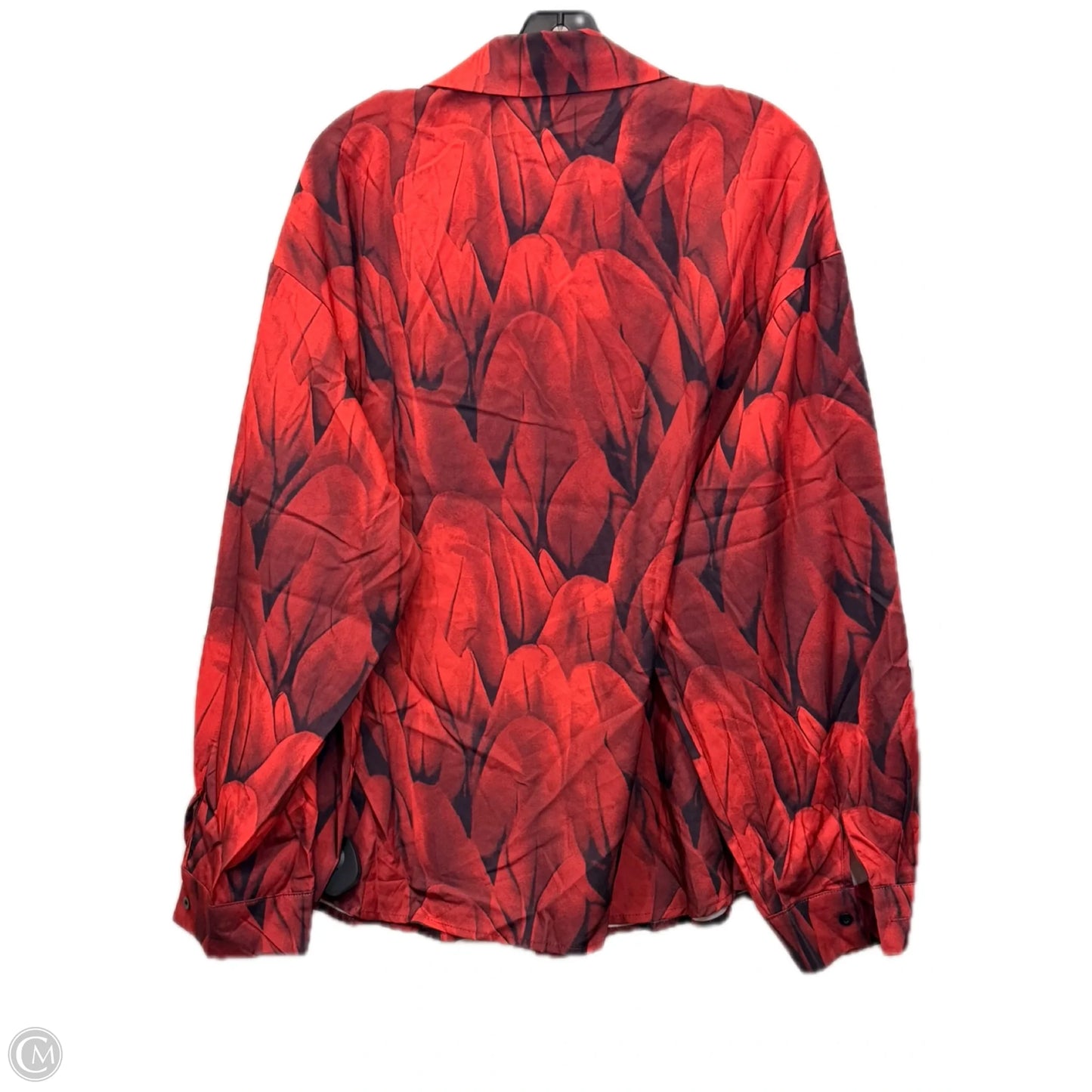 Top Long Sleeve By Cuteduck In Black & Red, Size: 4x