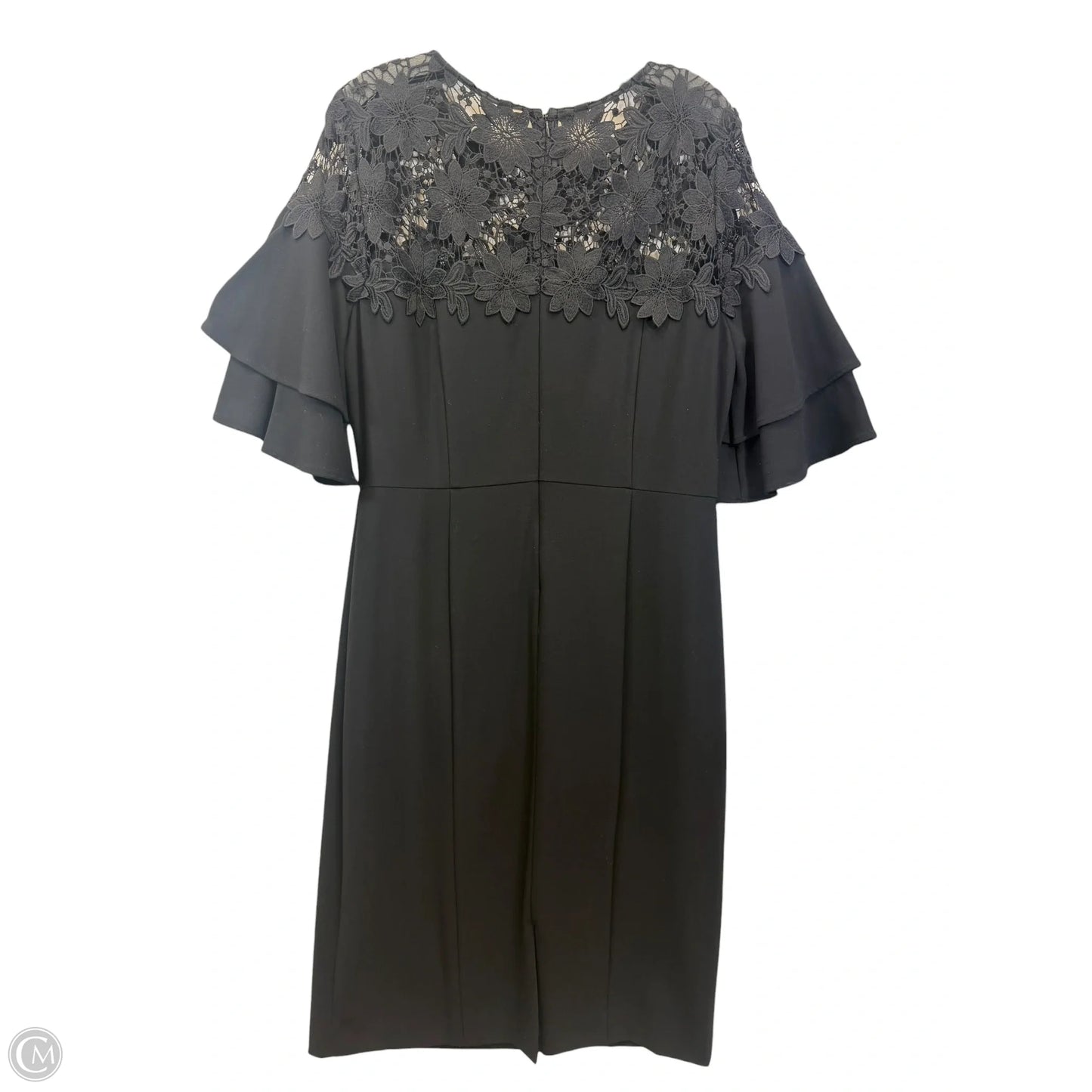 Dress Party Midi By Tahari In Black, Size: Xl