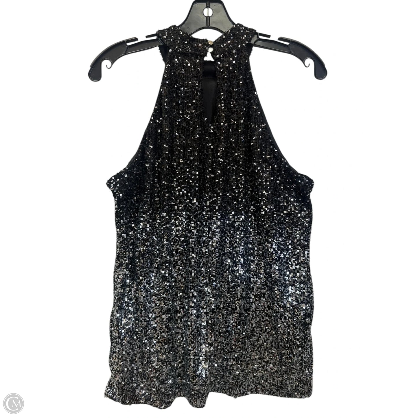 Top Sleeveless By Cable And Gauge In Black & Silver, Size: M