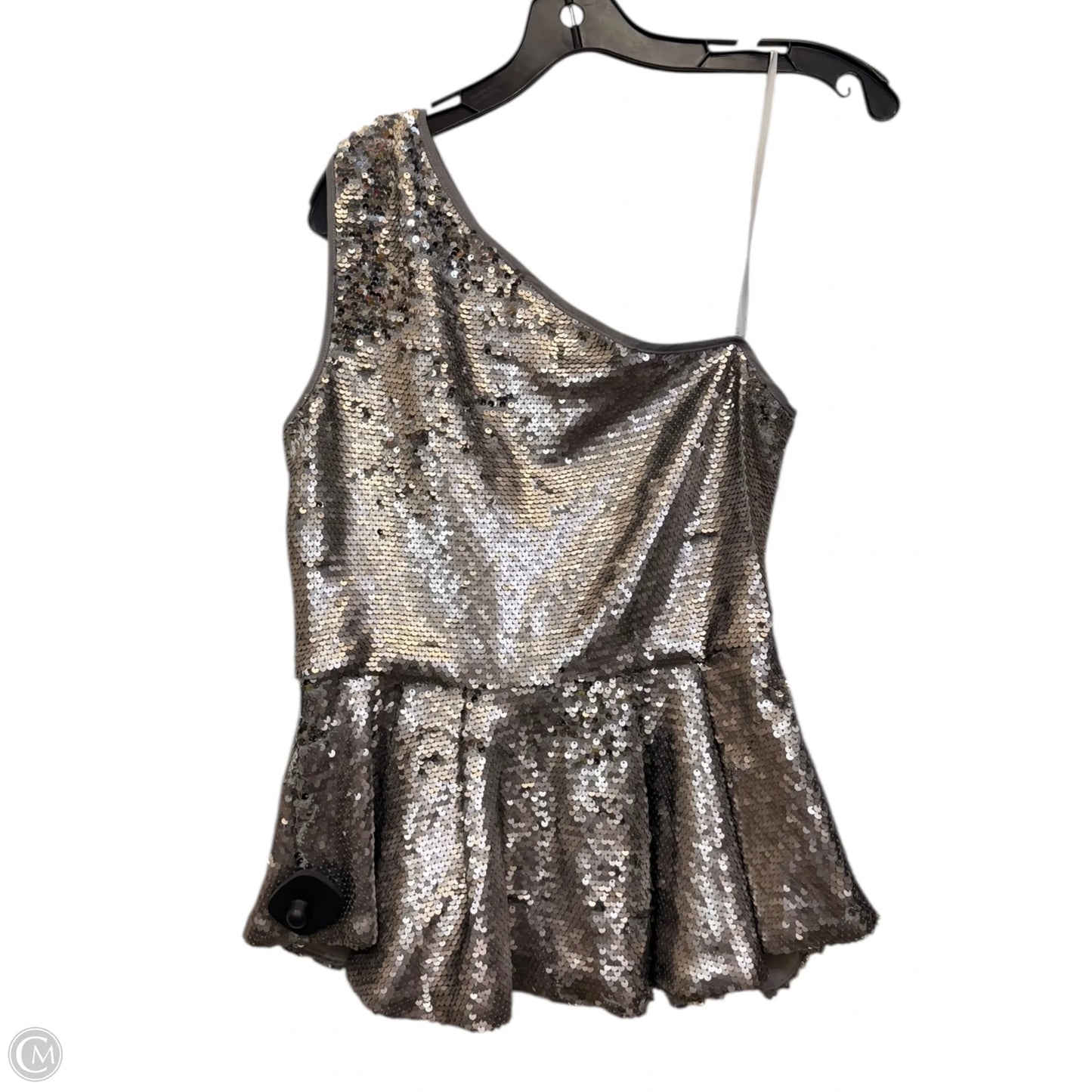 Top Sleeveless By Eliza J In Silver, Size: M