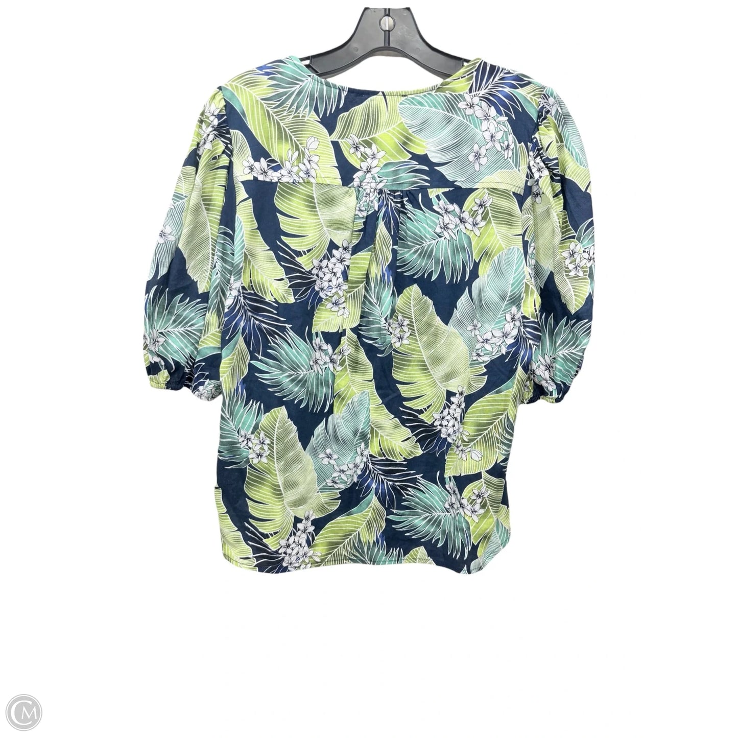 Top Short Sleeve By Panama Jack In Blue & Green, Size: Xl