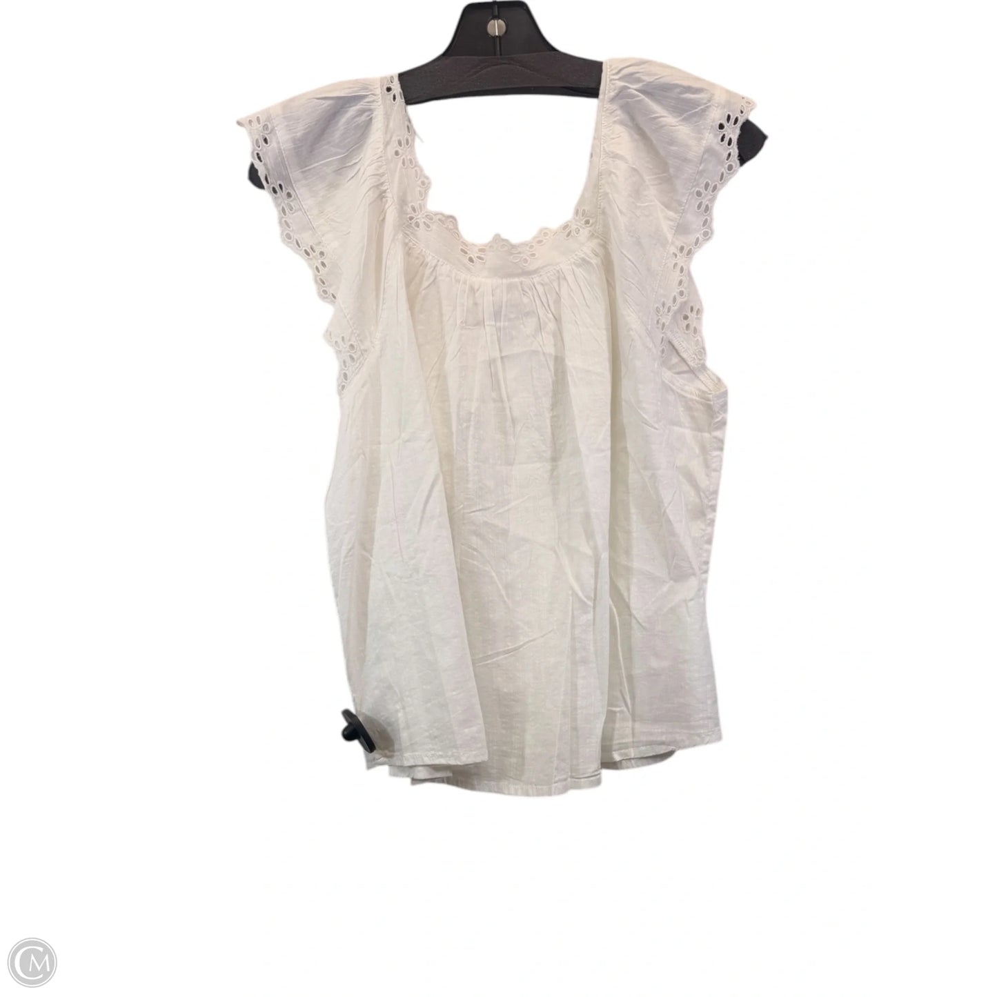 Top Short Sleeve By Ana In White, Size: L