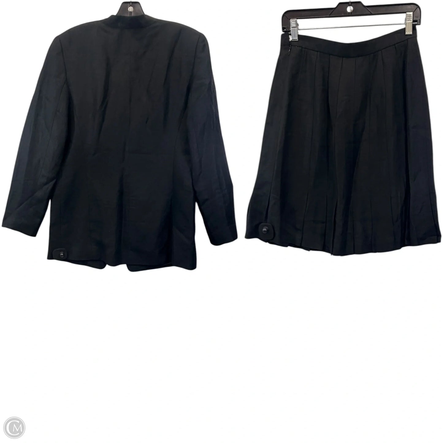 Skirt Suit 2pc By J. McLaughlen In Black, Size: M