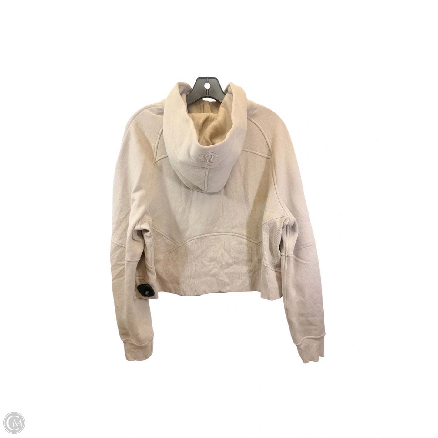 Athletic Sweatshirt Hoodie By Lululemon In Tan, Size: M