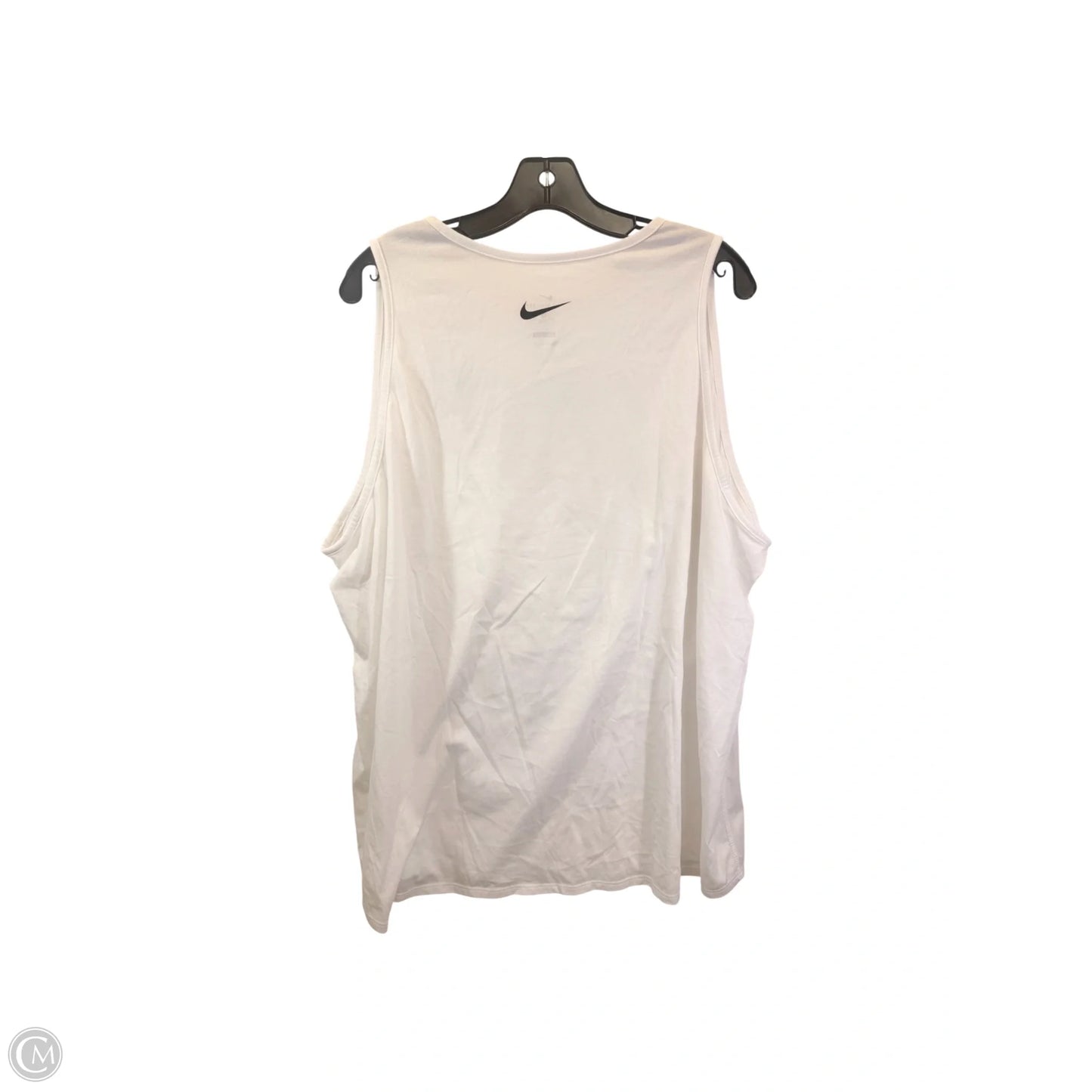 Athletic Tank Top By Nike Apparel In Black & White, Size: 3x