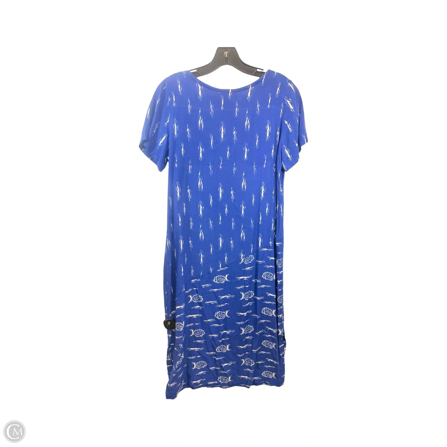 Dress Casual Maxi By Club Mystique In Blue & White, Size: S