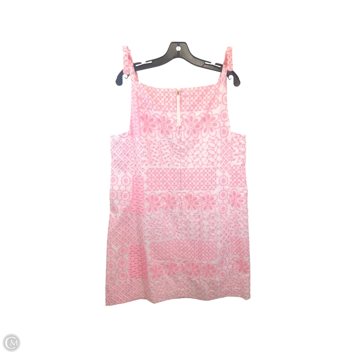 Dress Designer By Lilly Pulitzer In Pink & White, Size: 14