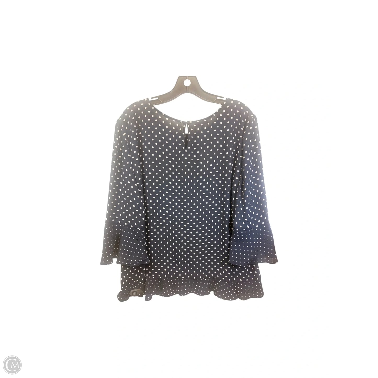 Top Long Sleeve By Talbots In Polkadot Pattern, Size: Xl