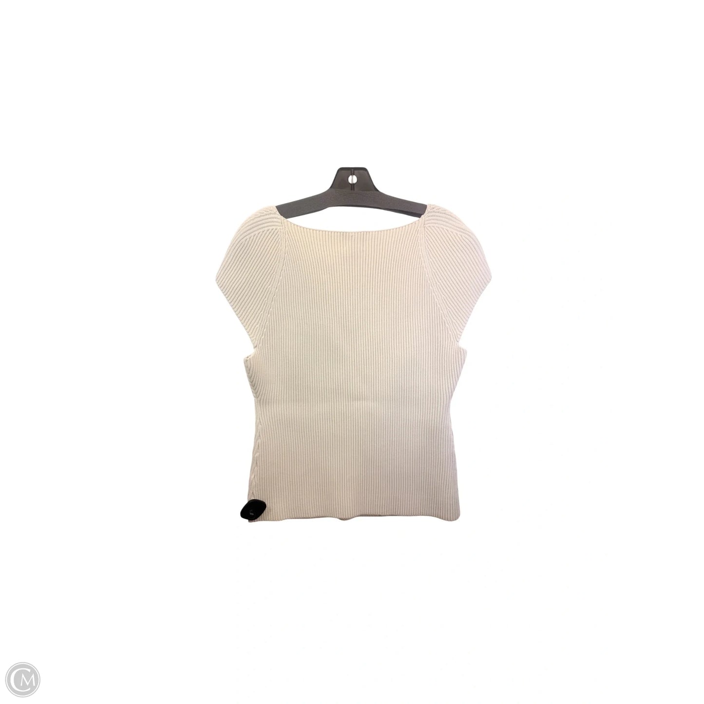 Sweater Short Sleeve By H&m In Tan, Size: L