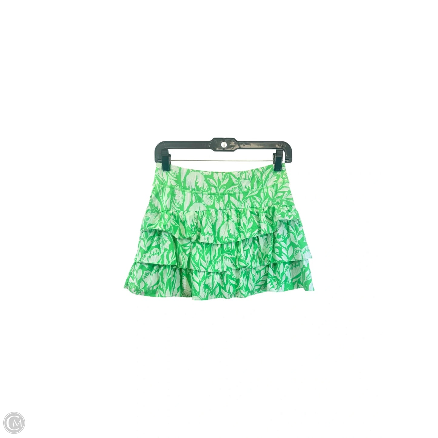 Skort Designer By Lilly Pulitzer In Green & White, Size: Xs