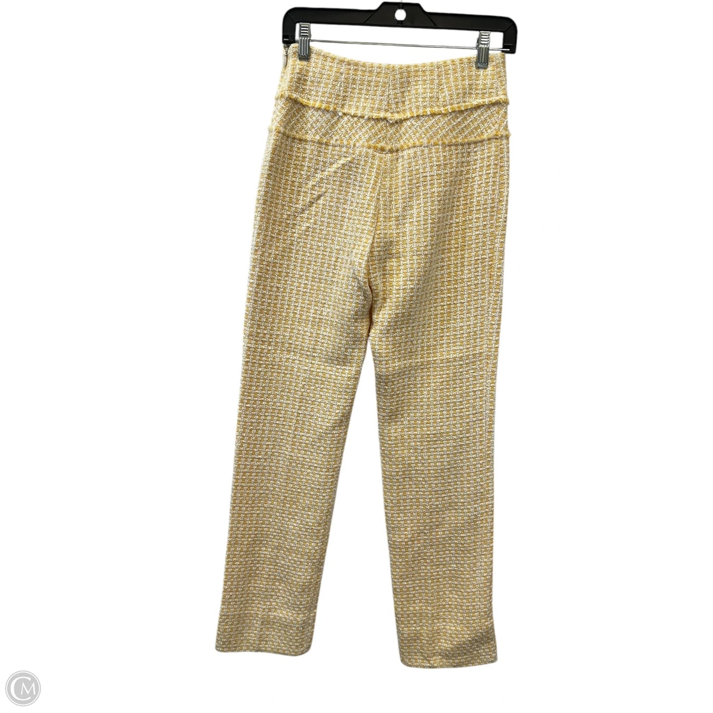 Pants Dress By Douglas Hannant In White & Yellow, Size: 4