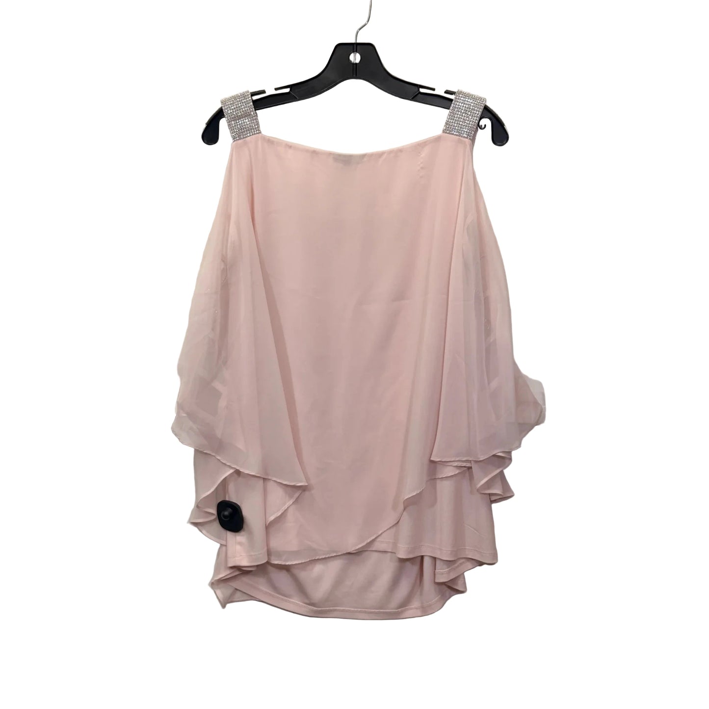 Top Sleeveless By Roz And Ali In Pink & Silver, Size: 2x