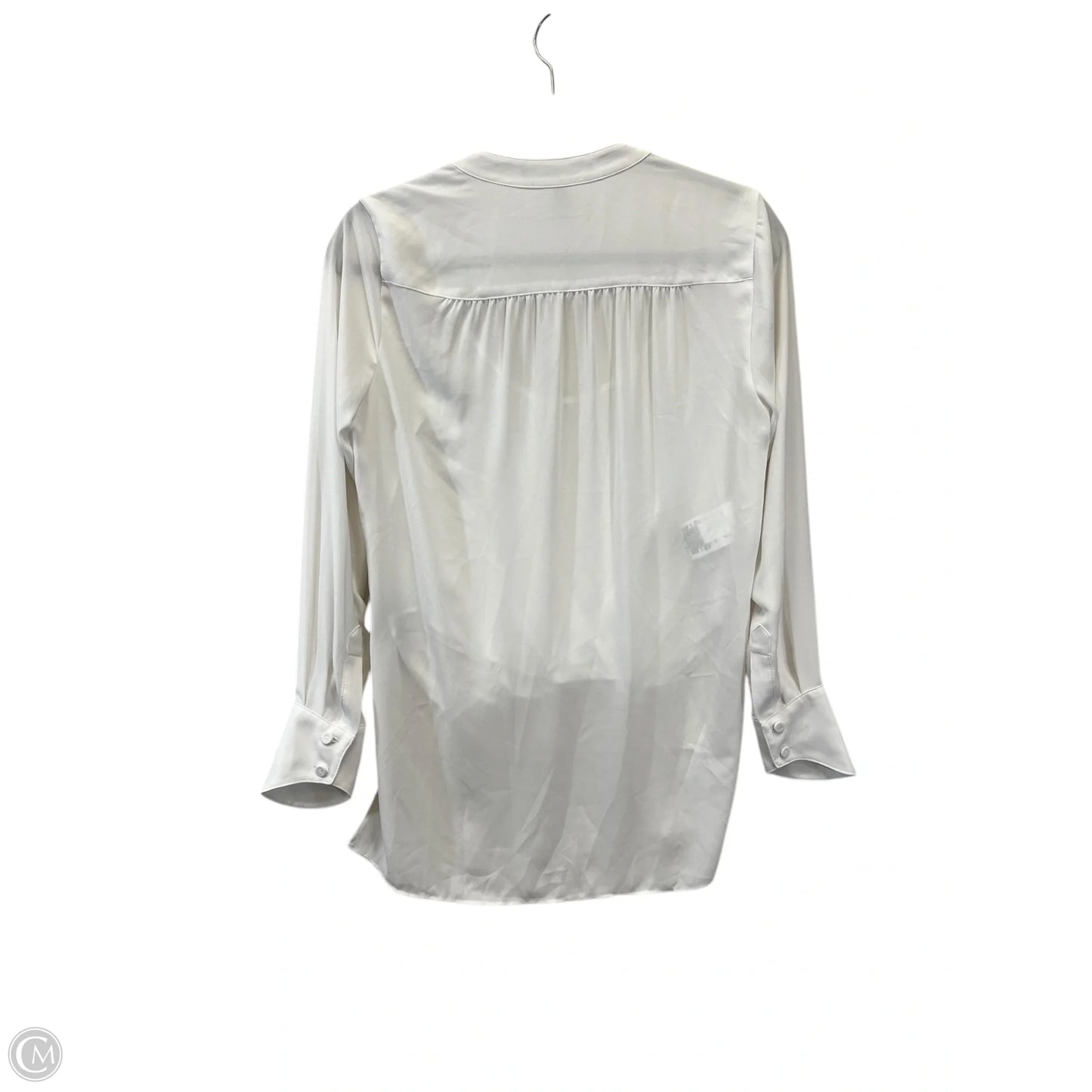 Top Long Sleeve Designer By Bcbgmaxazria In White, Size: Xxs