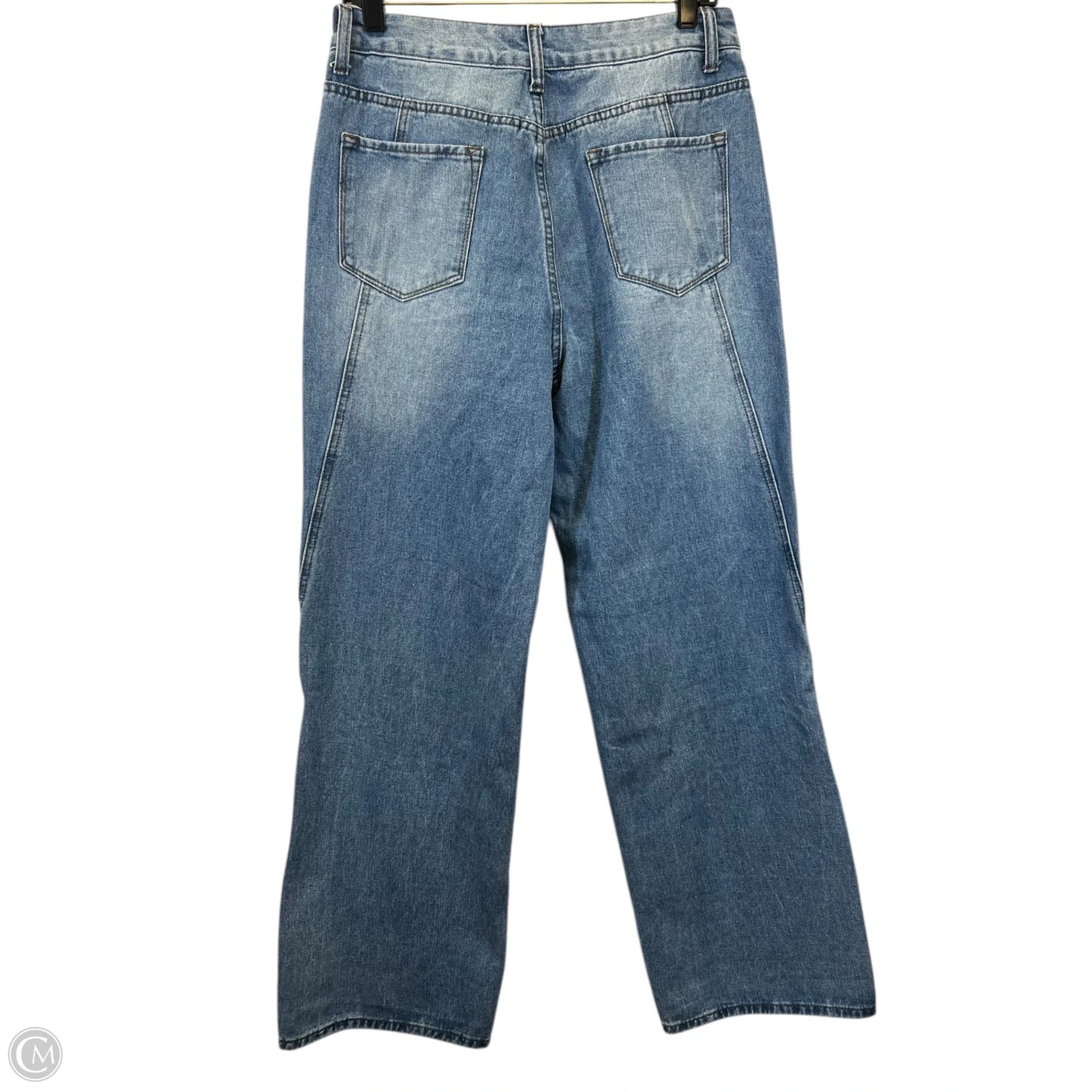 Jeans Wide Leg By Commense In Blue Denim, Size: L