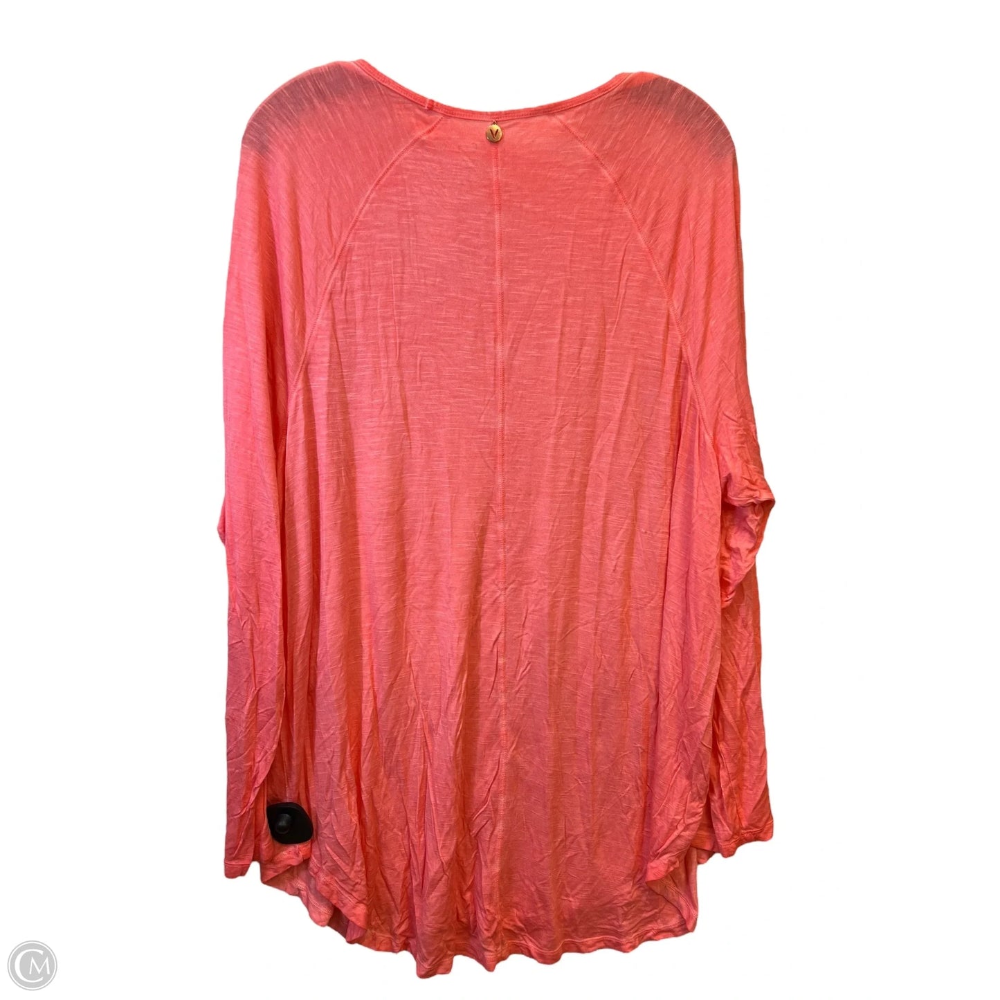 Top Long Sleeve Basic By Livi Active In Peach, Size: 2x
