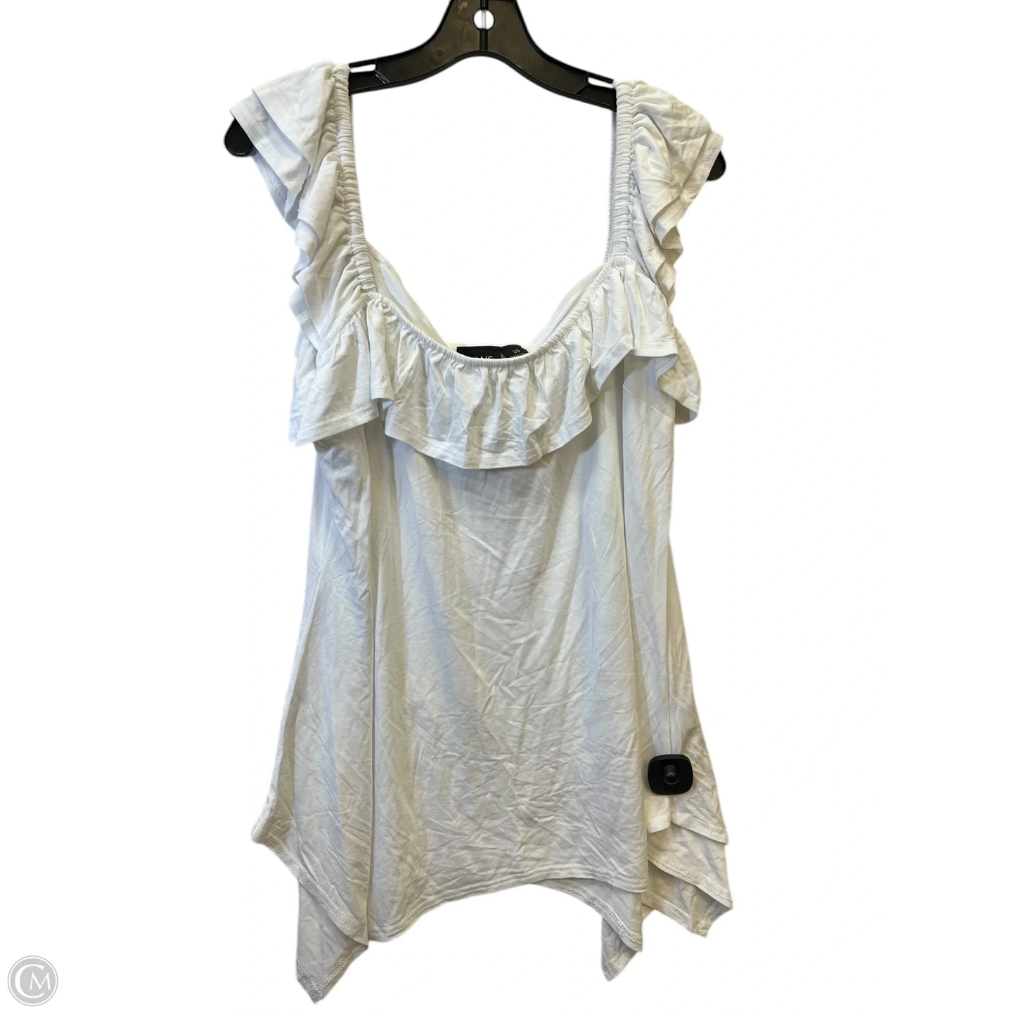 Top Short Sleeve By Evans In White, Size: 2x