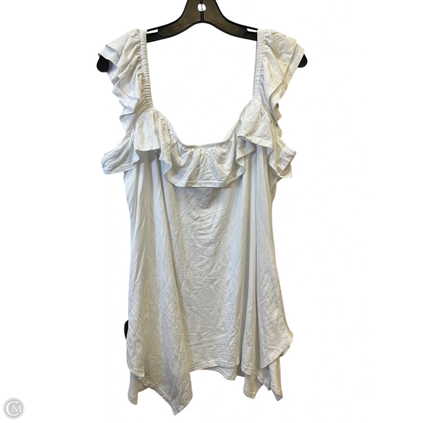 Top Short Sleeve By Evans In White, Size: 2x