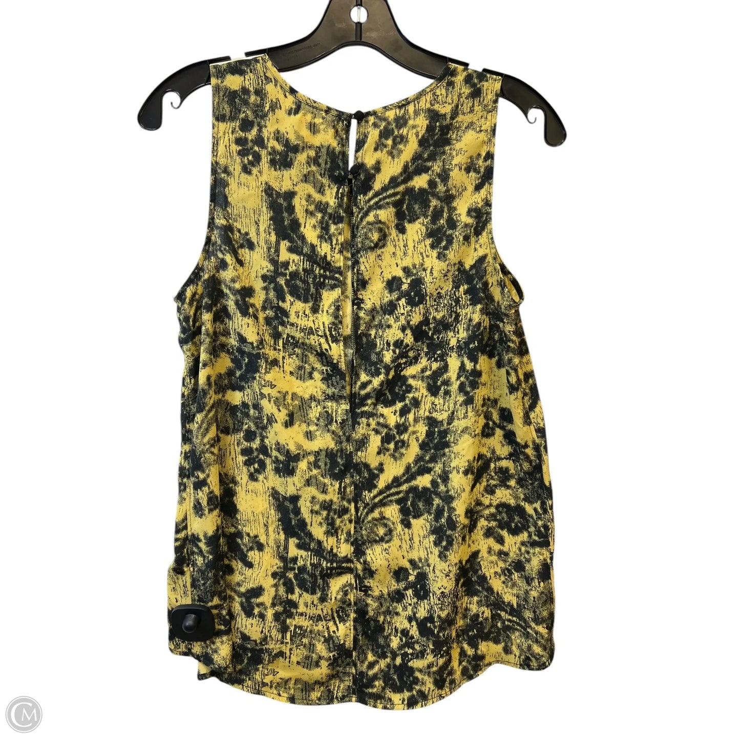 Top Sleeveless By Silence And Noise In Black & Yellow, Size: S