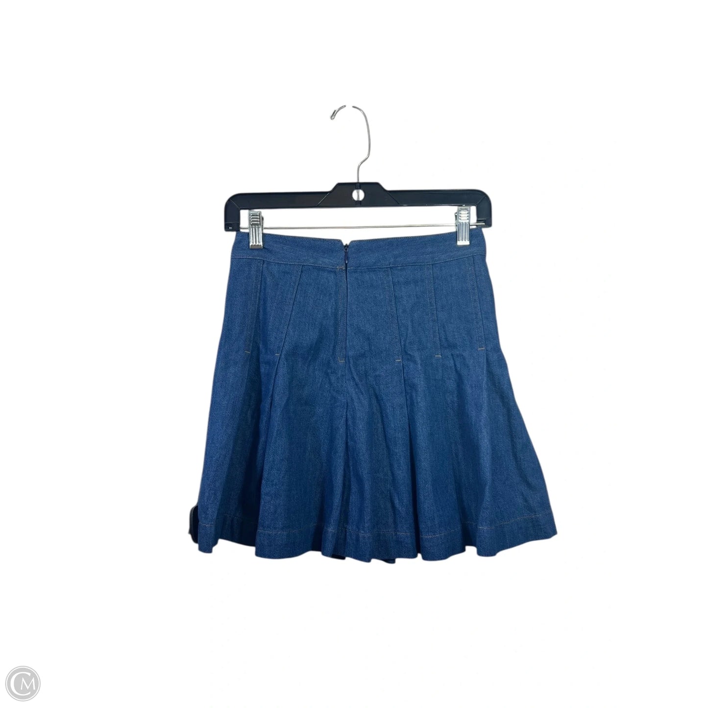 Skirt Designer By Babaton In Blue Denim, Size: Xs