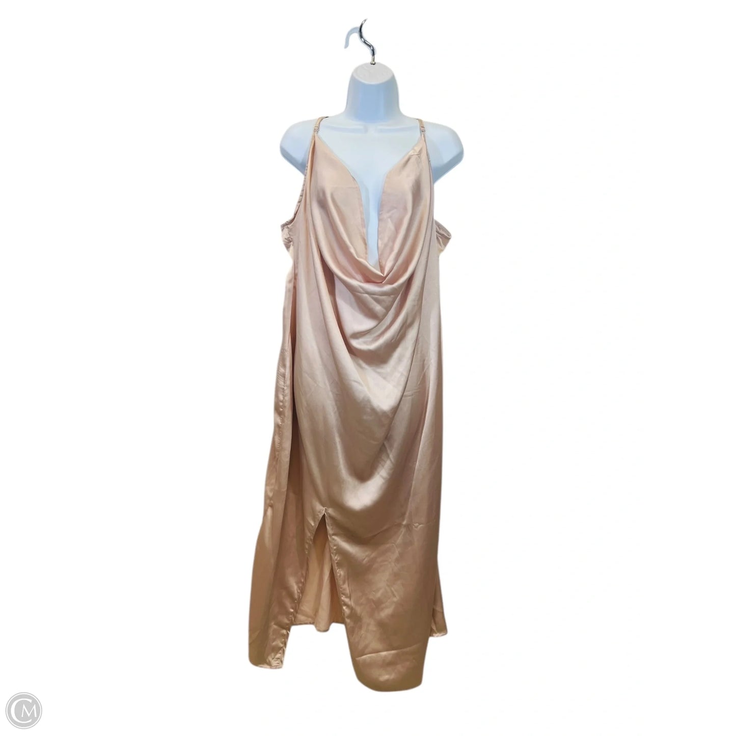 Dress Party Long By Pretty Little Thing In Peach, Size: 2x