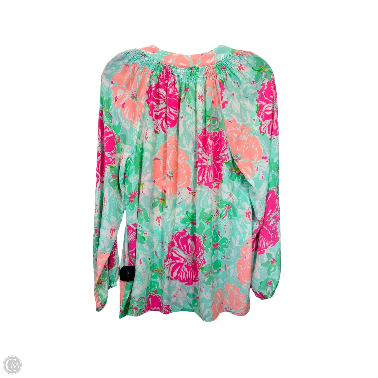 Top Long Sleeve By Lilly Pulitzer In Green & Pink, Size: M