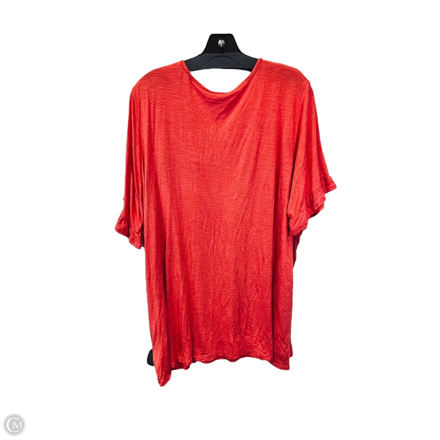 Top Short Sleeve By Avenue In Coral, Size: 3x