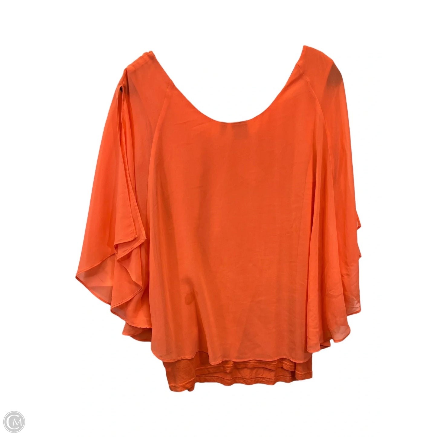 Top Short Sleeve By Rafaella In Orange, Size: L