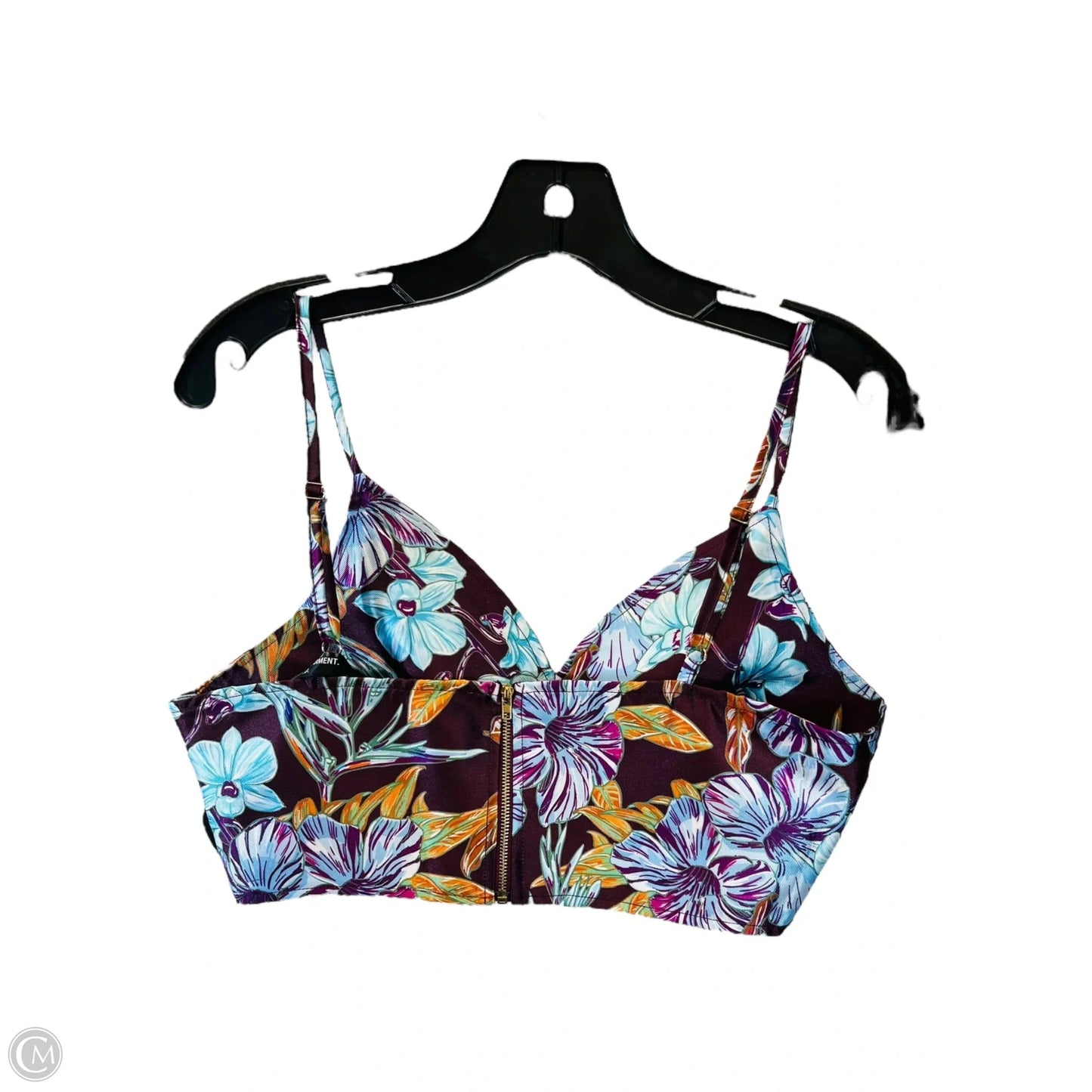 Top Sleeveless By Pretty Little Thing In Floral Print, Size: M