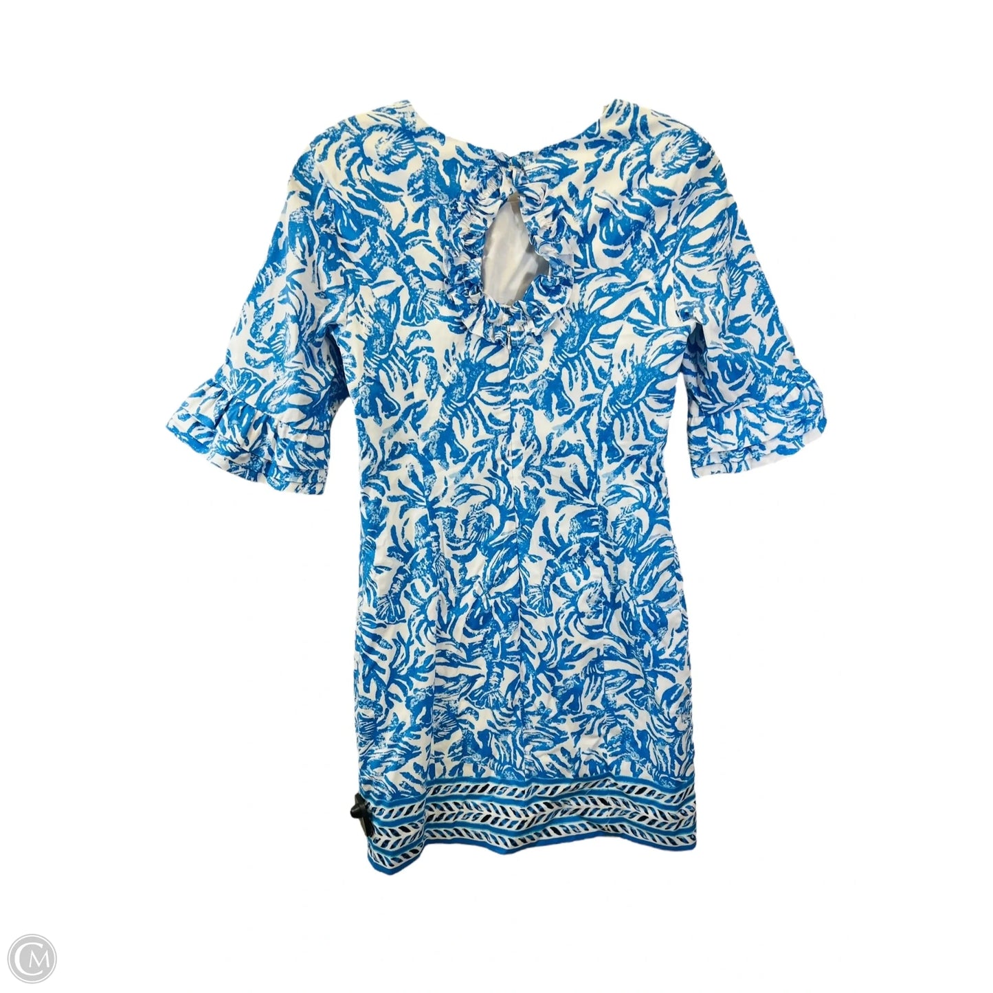Dress Casual Midi By Lilly Pulitzer In Blue & White, Size: Xxs