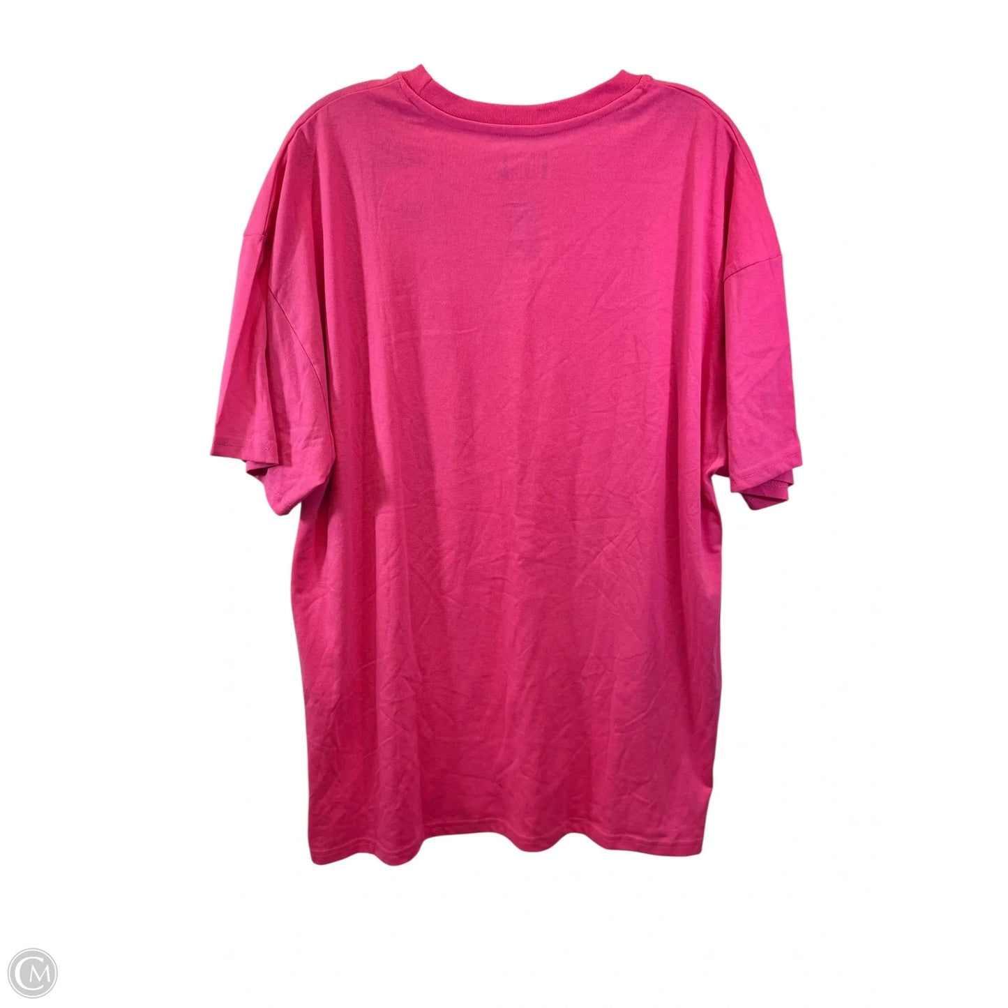Top Short Sleeve Basic By Iml In Pink & White, Size: Xl