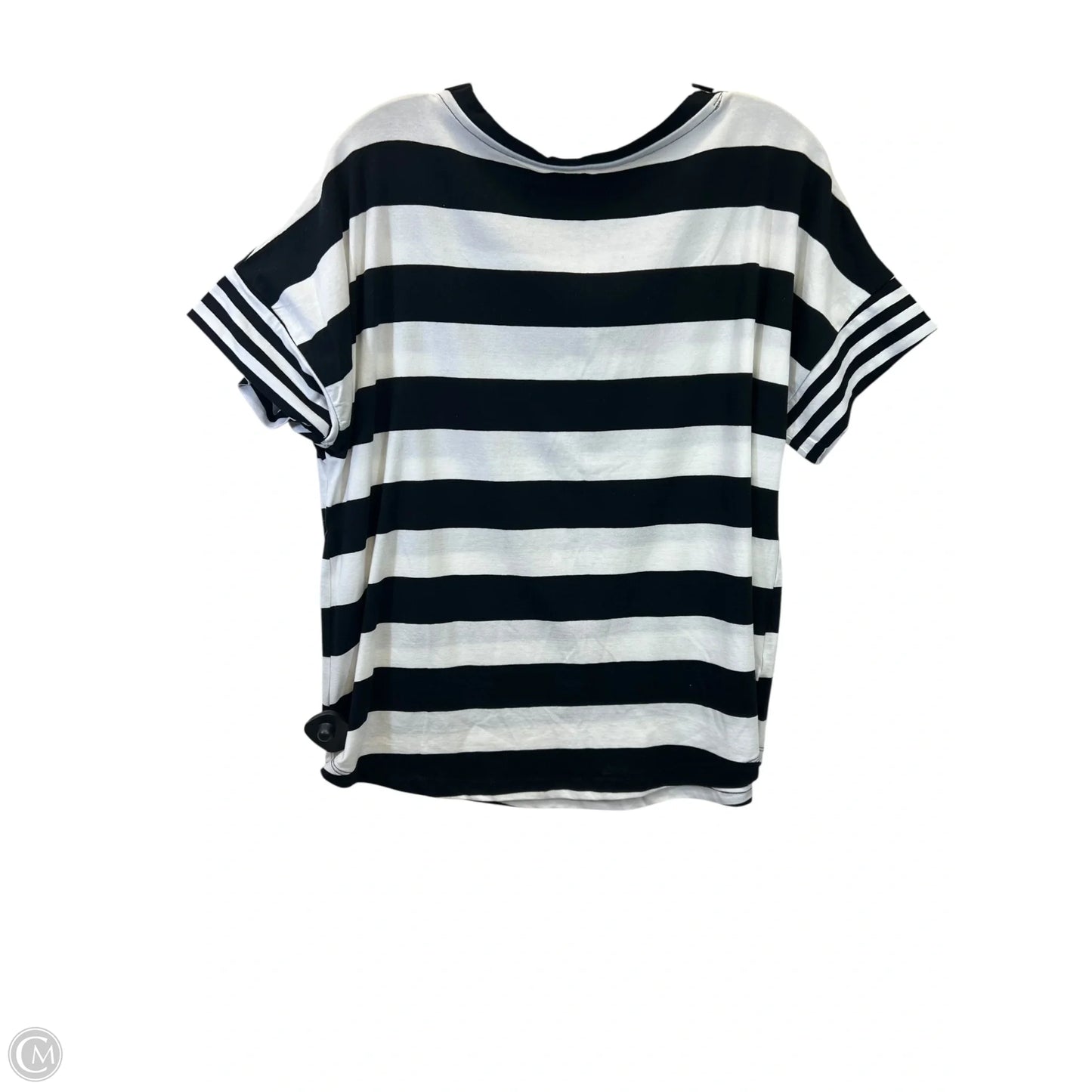 Top Short Sleeve Basic By Workshop In Black & White, Size: 0x
