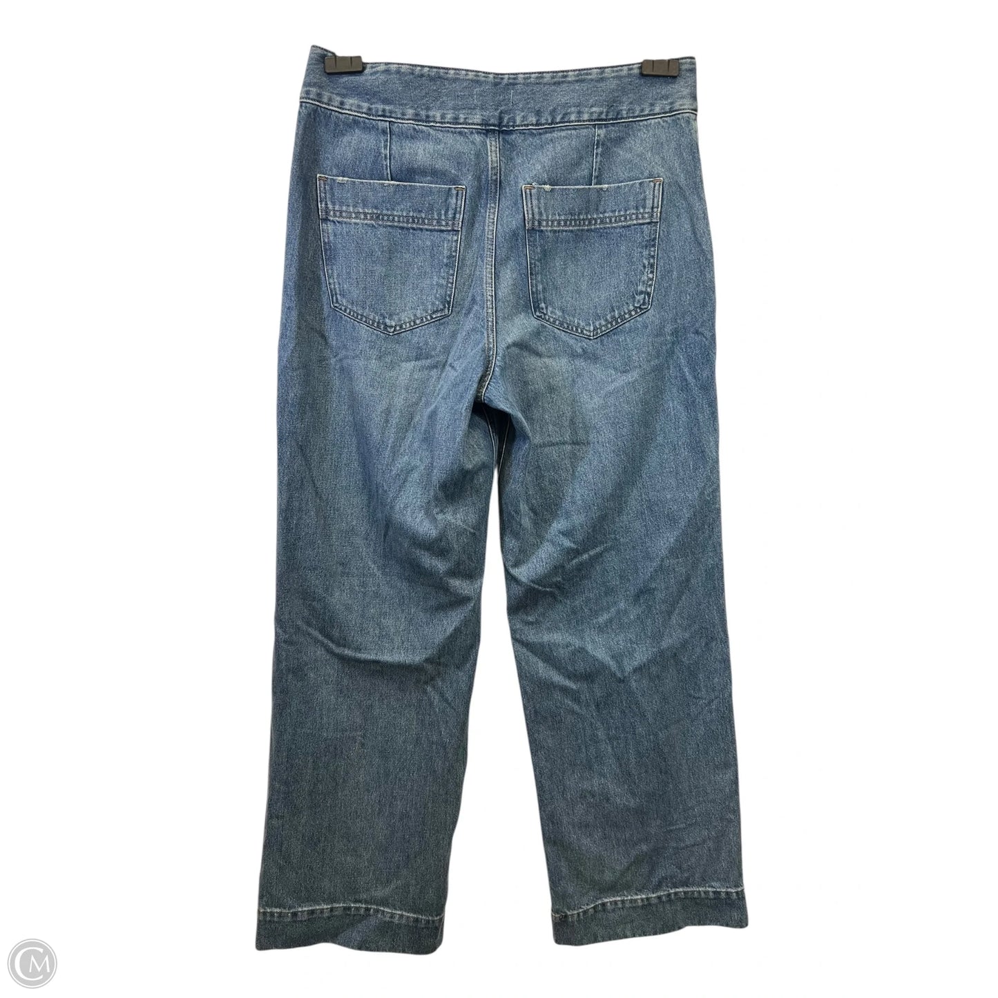 Jeans Wide Leg By Express In Blue Denim, Size: 12
