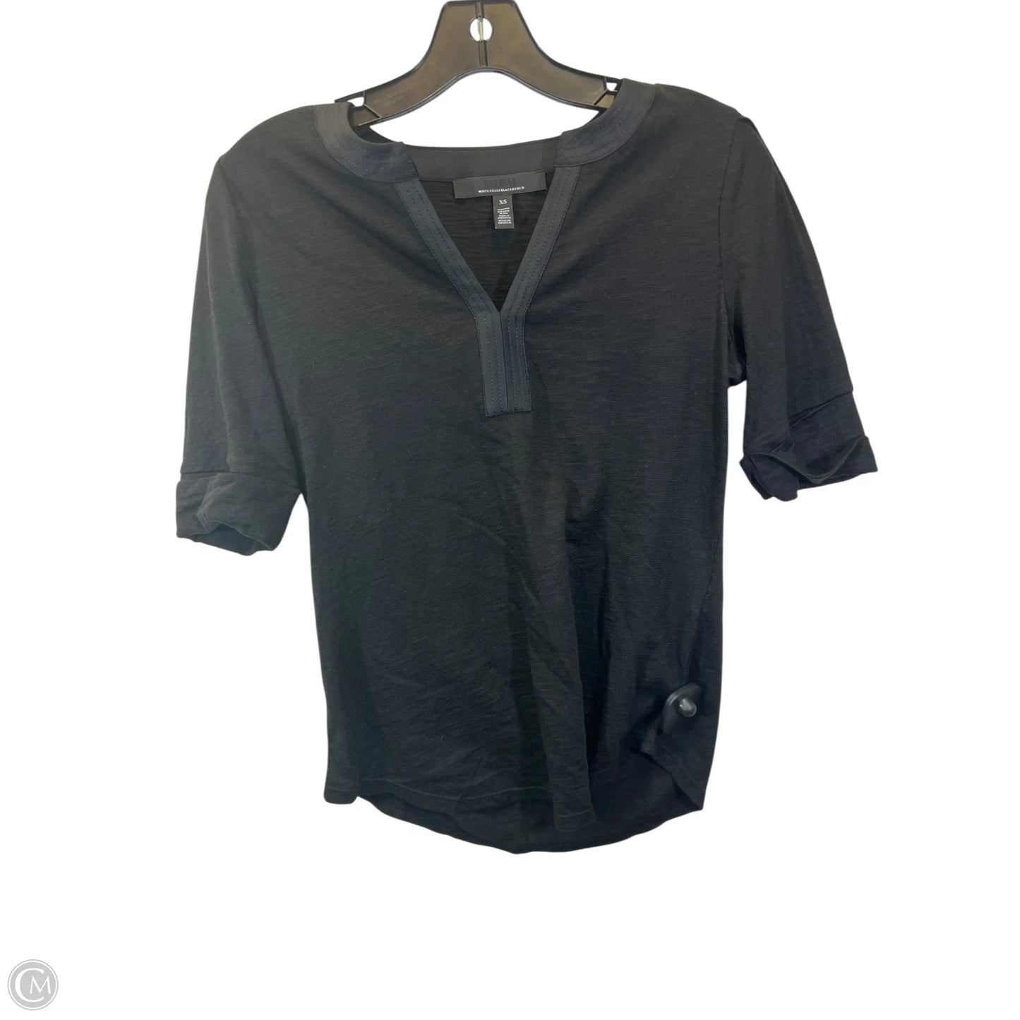Top Short Sleeve By White House Black Market In Black, Size: Xs