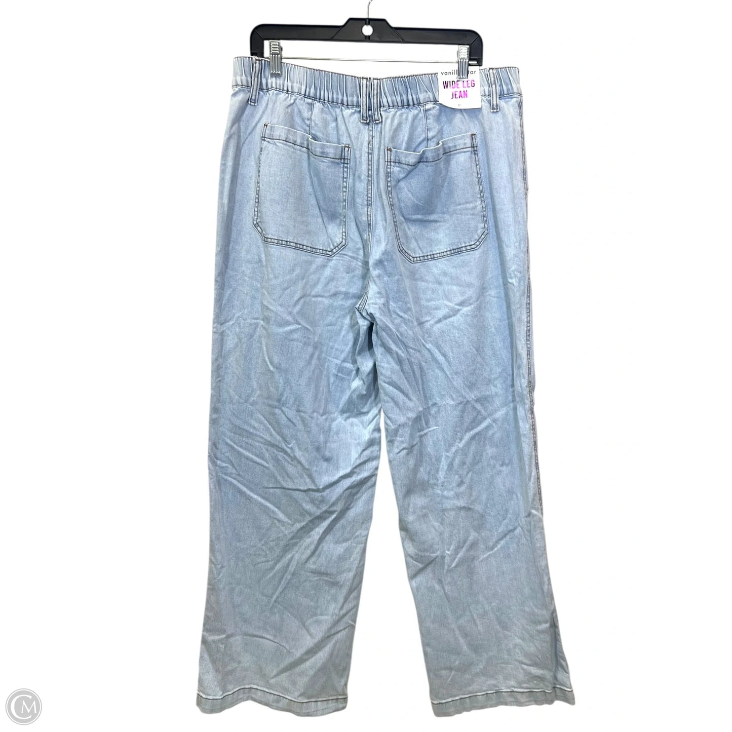 Jeans Wide Leg By Vanilla Star In Blue Denim, Size: 14