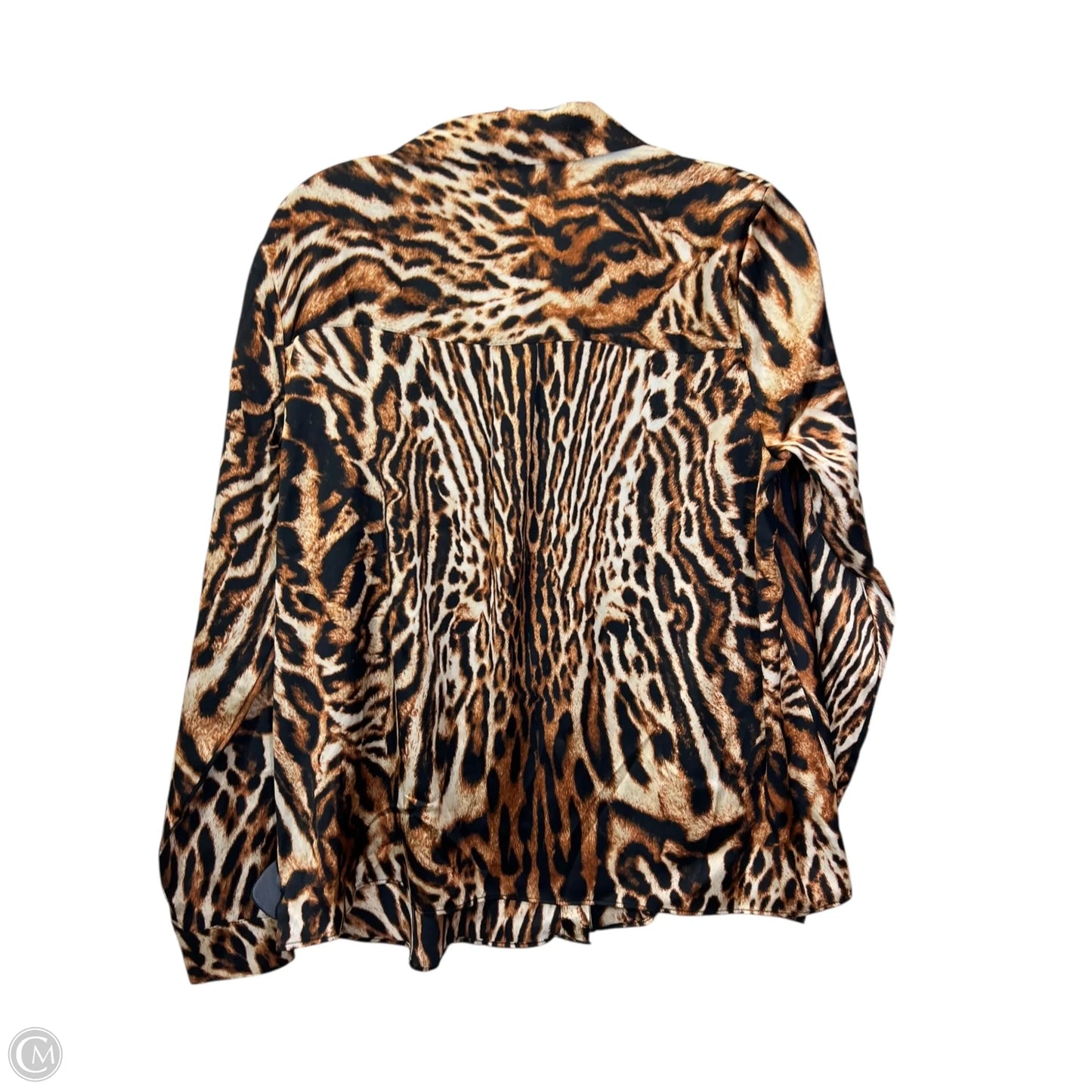Top Long Sleeve By Bold Elements In Animal Print, Size: M
