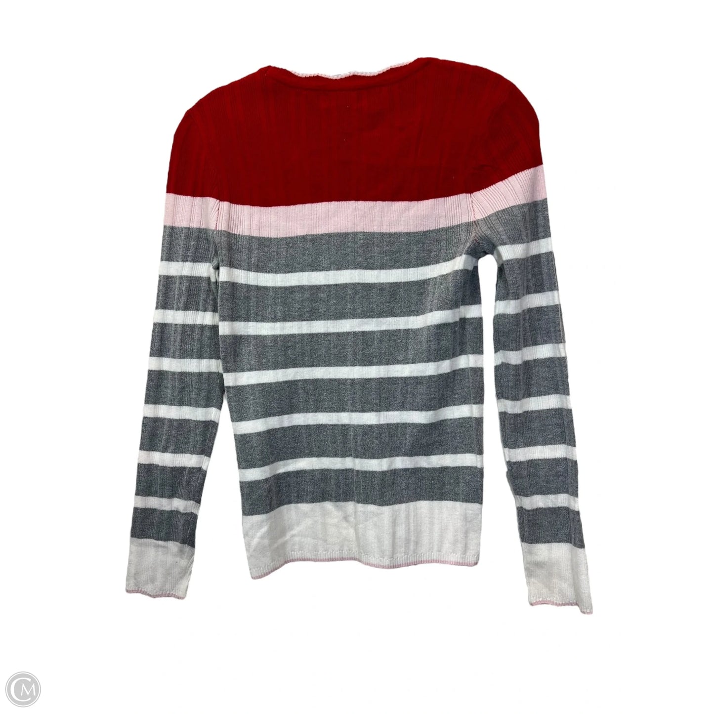 Top Long Sleeve By Maison Jules In Red & Tan, Size: M