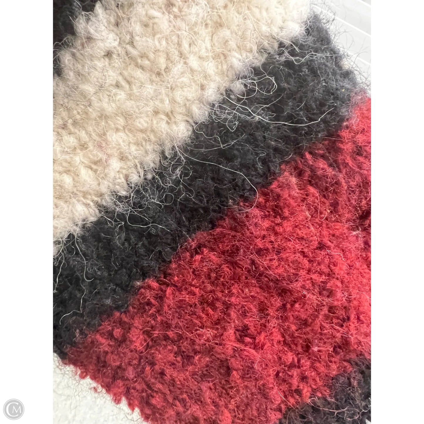 Sweater Designer By Rag And Bone In Black & Red, Size: Xs