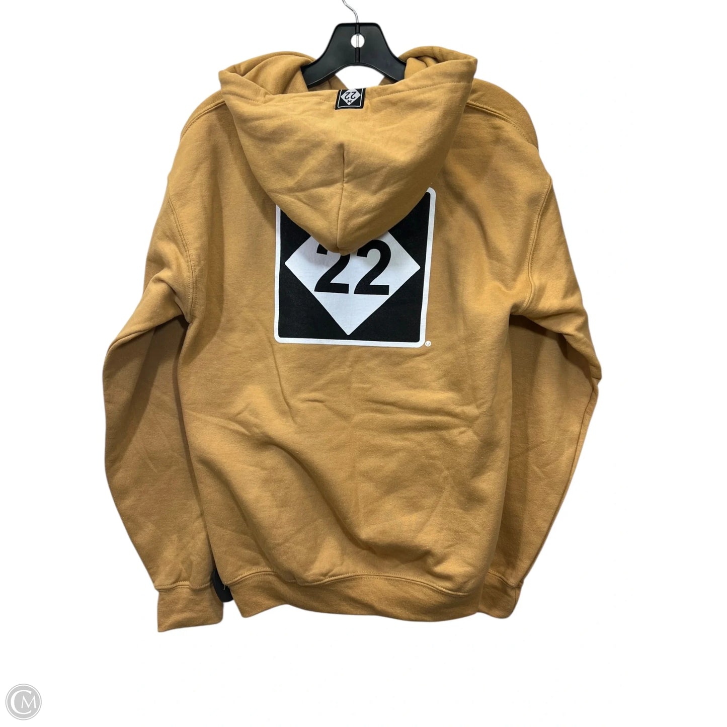 Sweatshirt Hoodie By M22 In Tan, Size: S