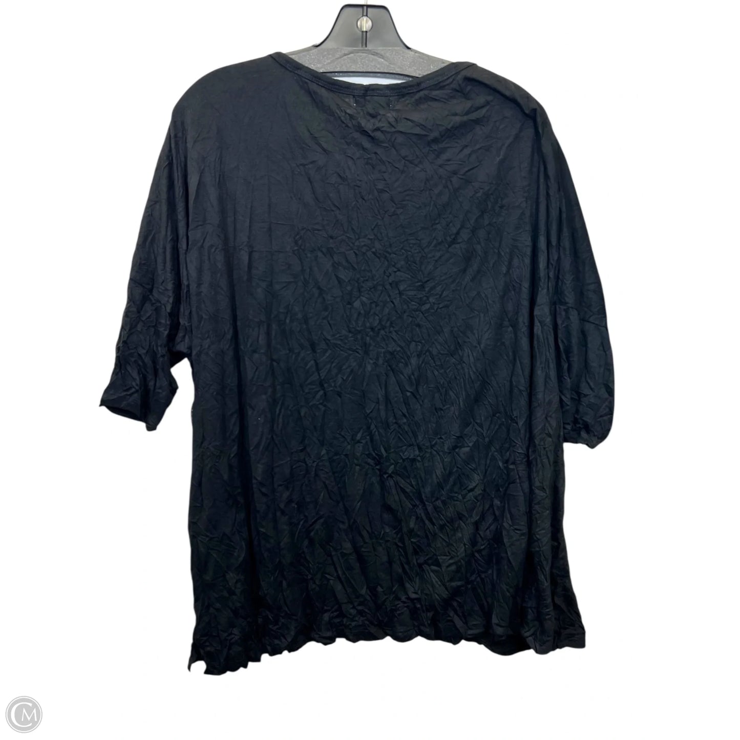 Top Short Sleeve By Shana In Black, Size: Xl