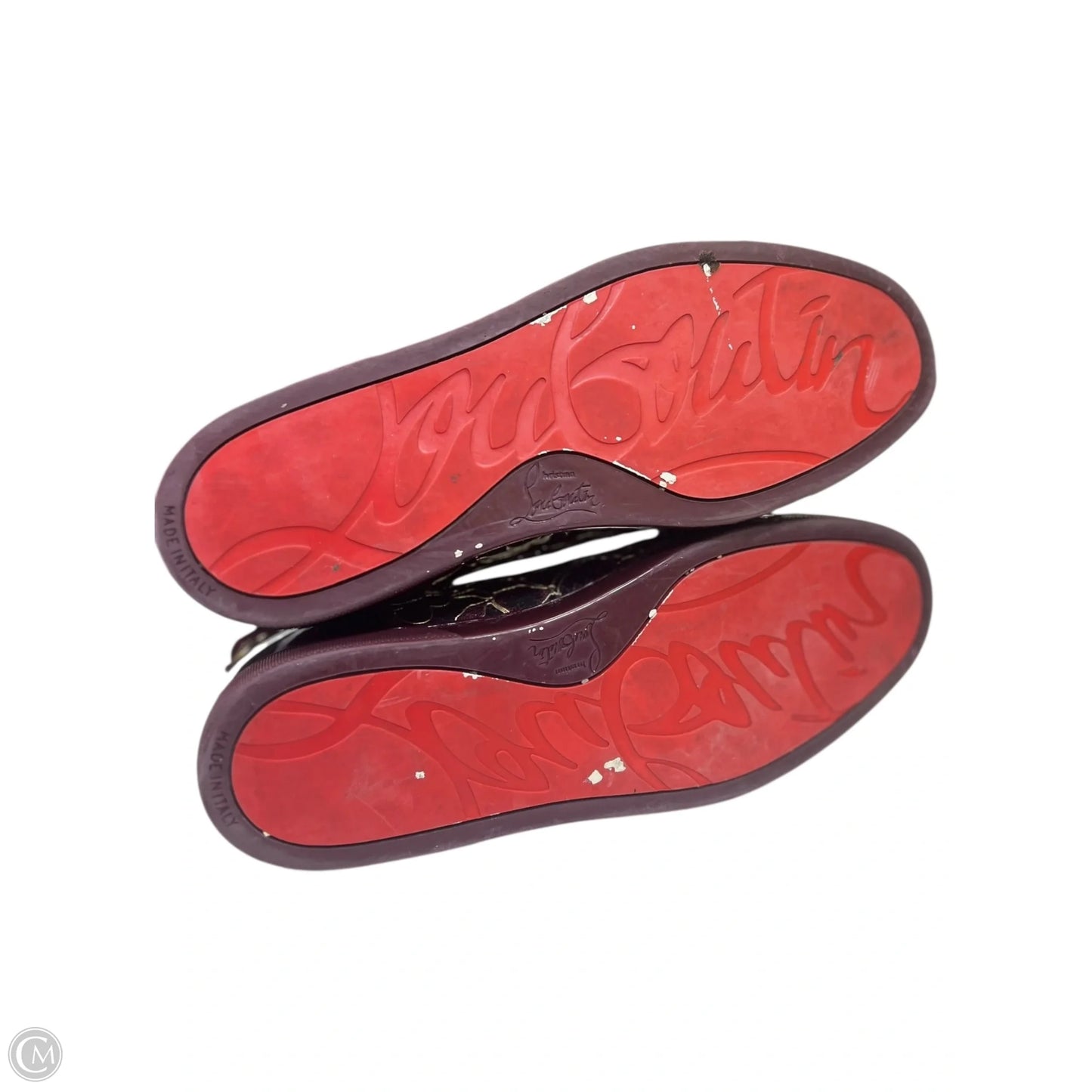 Shoes Luxury Designer By Christian Louboutin In Maroon, Size: 11