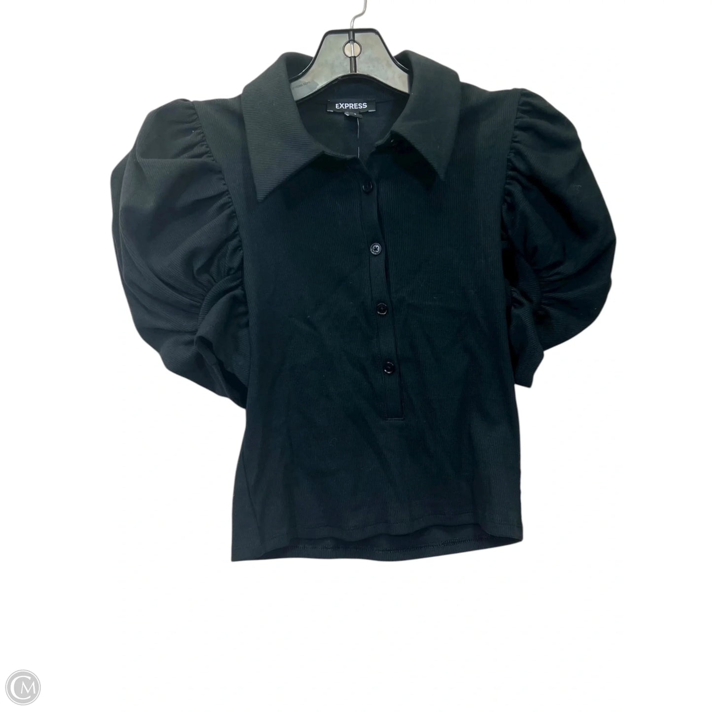 Top Short Sleeve By Express In Black, Size: S
