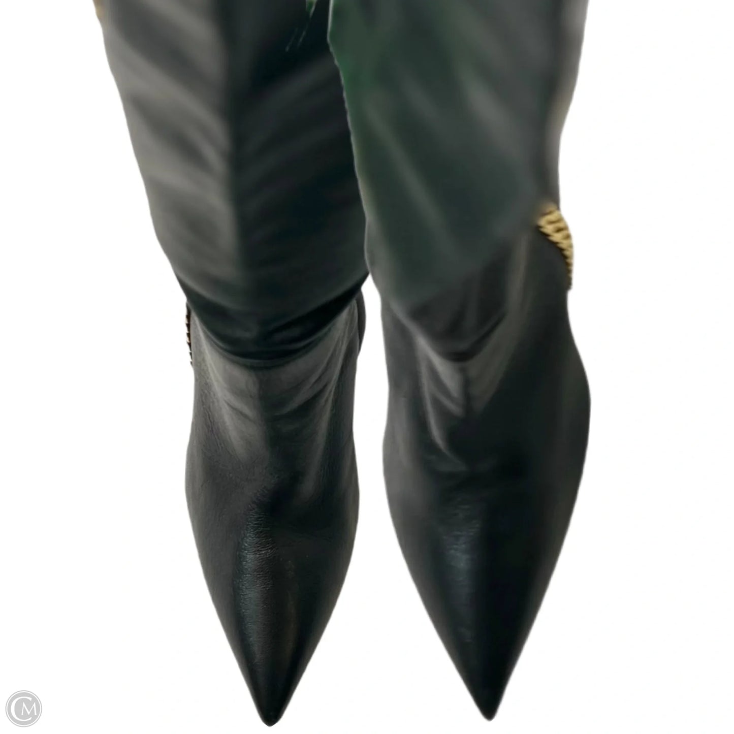 Boots Over-the-knee Heels By Giuseppe Zanotti In Black & Gold, Size: 5.5