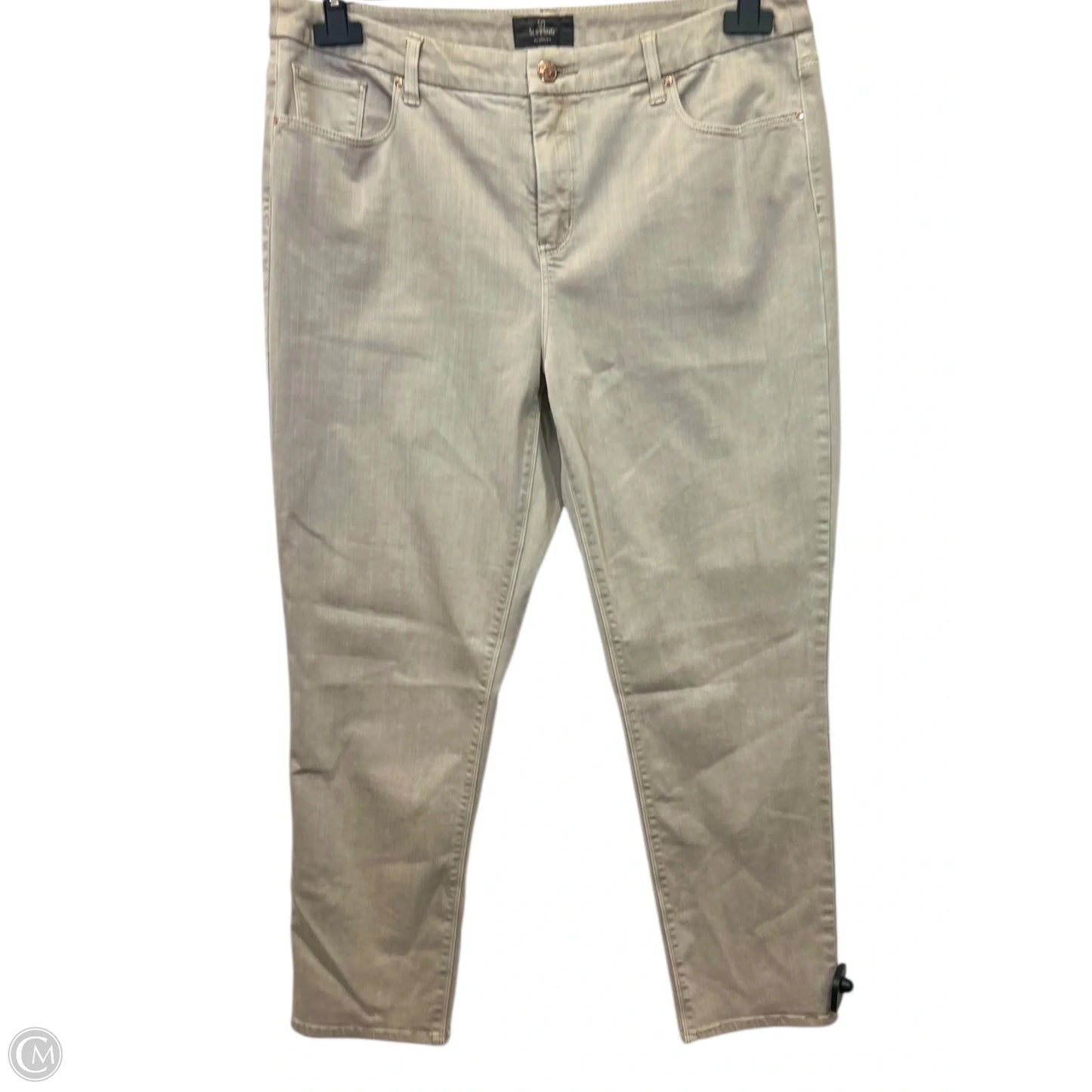 Jeans Straight By Chicos In Tan Denim, Size: 14