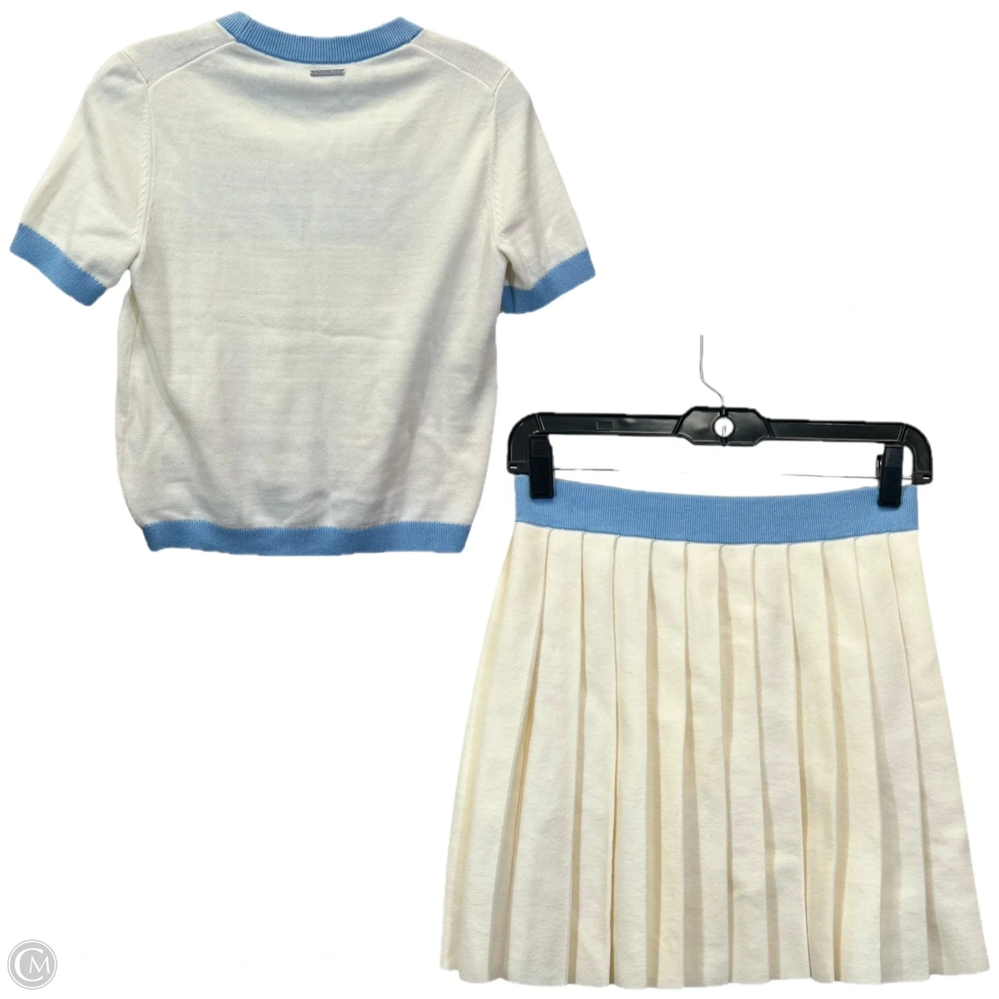 Skirt Set 2pc By Michael By Michael Kors In Blue & Cream, Size: Xs
