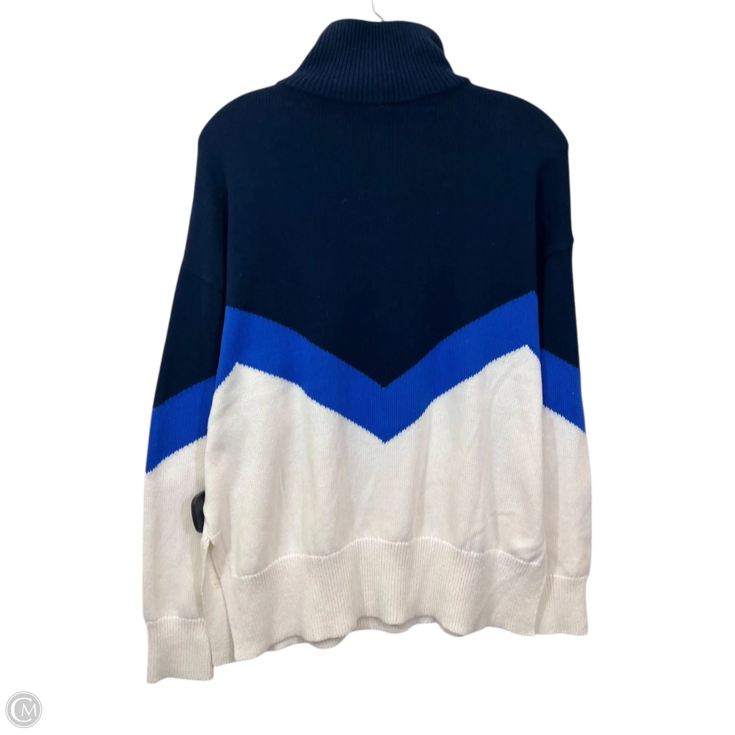 Sweater By Lou And Grey In Blue & Cream, Size: M